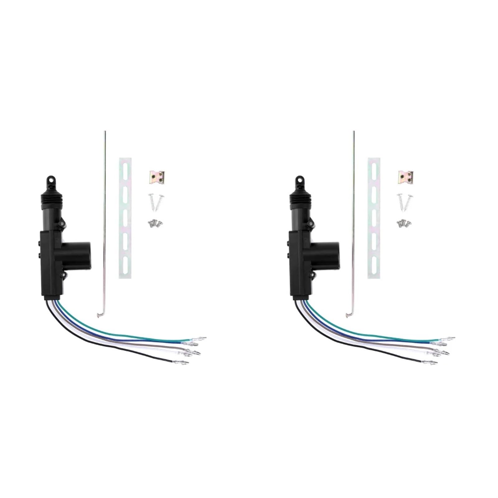 Heckklappenschloss 12 V 2/5-Draht-Universal-Auto-Elektro-Zentralverriegelungsantrieb Fernbedienung, Automatisches Hochleistungs-Verriegelungssystem Einzelpistolen-Typ- Kofferraum Türschloss(5 Wire 2PC von Gtdtixc