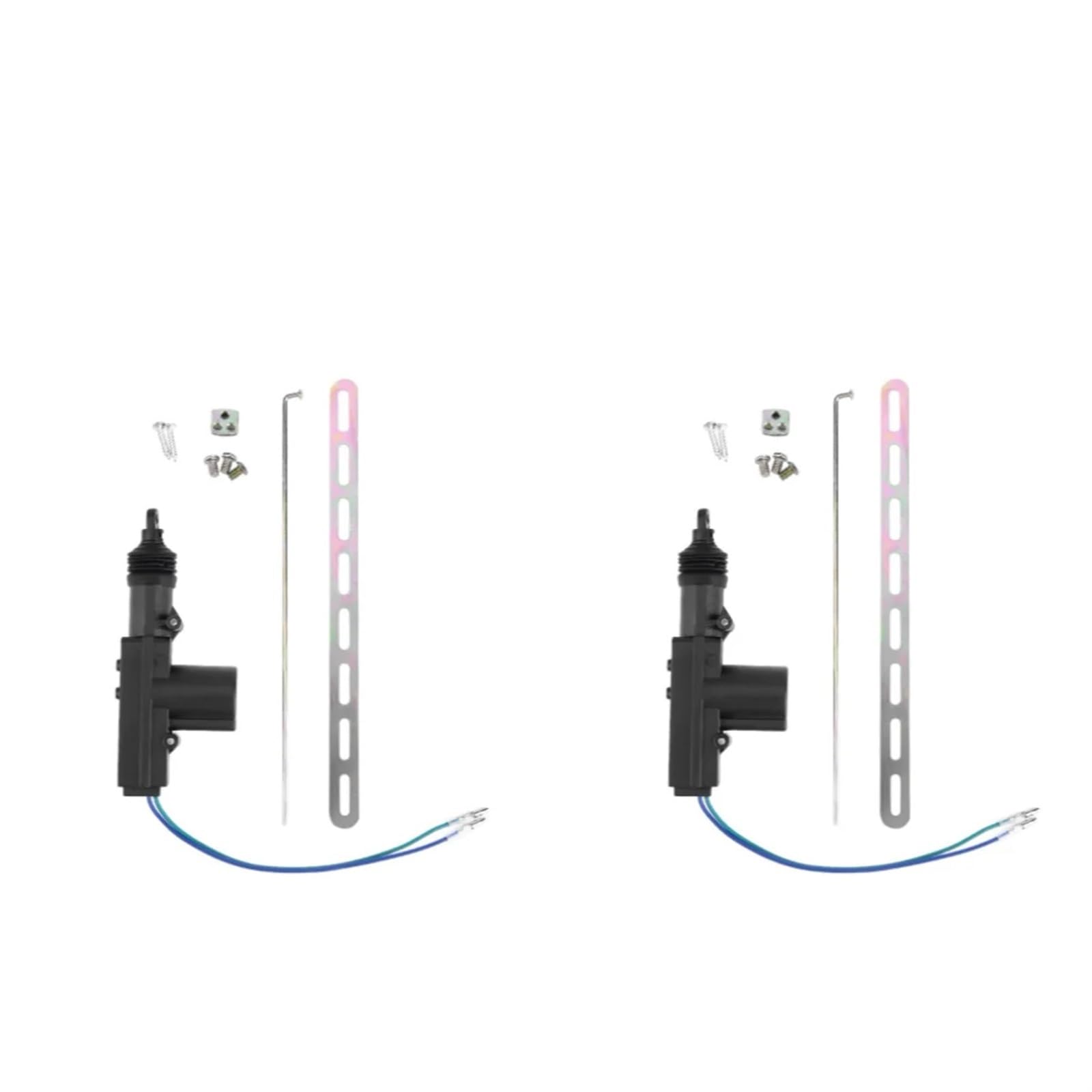 Heckklappenschloss 2/5-Draht-Universal-Auto-Elektro-Fernbedienungs-Zentralverriegelungsantrieb Automatisches 12-V-Hochleistungs-Verriegelungssystem Einzelpistolen-Typ- Kofferraum Türschloss(2 Wire 2Pc von Gtdtixc