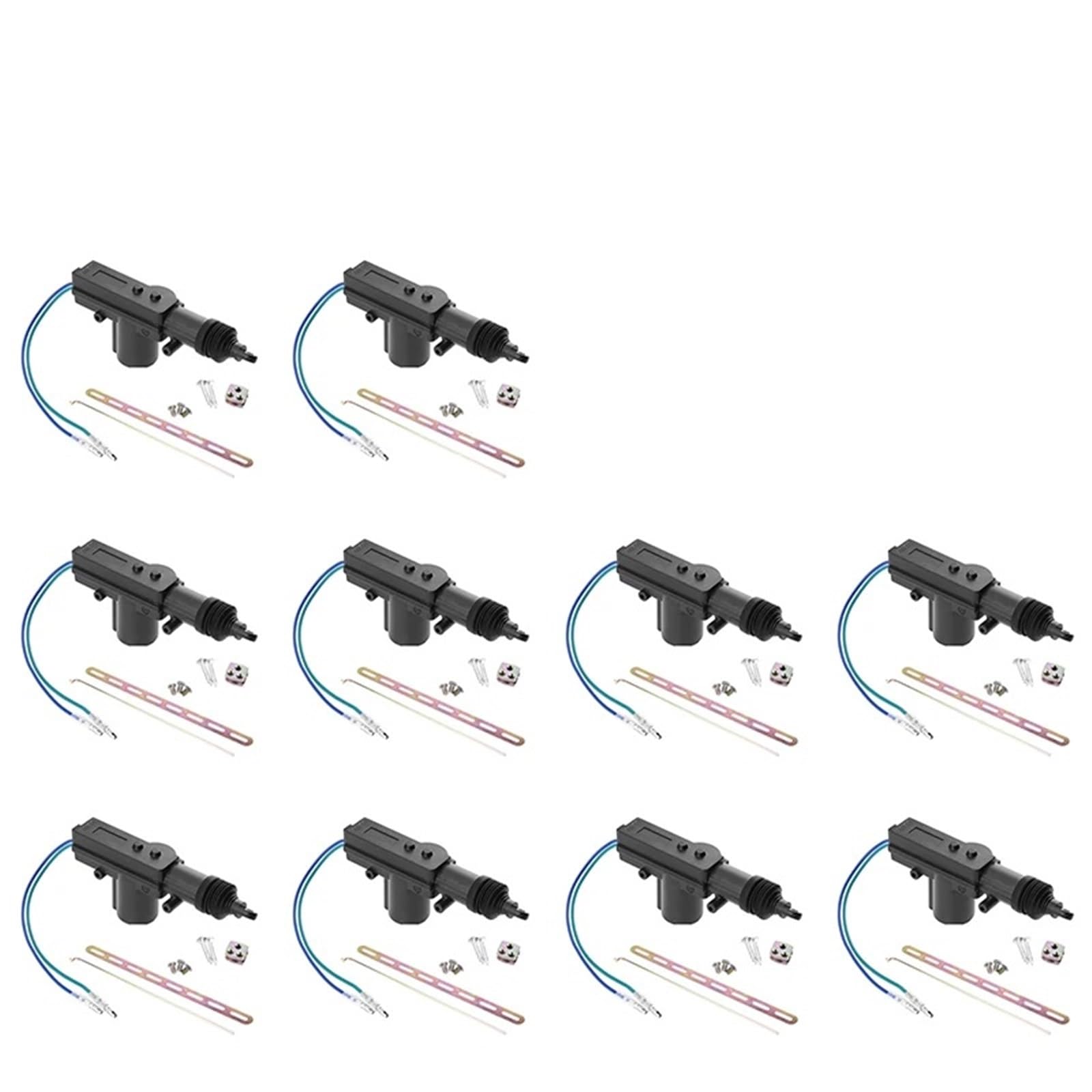 Heckklappenschloss 2-10set Universal Auto Elektrische Fernbedienung Zentrale Türverriegelung Antrieb Auto Heavy-Duty 12V Power Locking System Einzelne Pistole Typ Kit Kofferraum Türschloss(2Wire 10set von Gtdtixc