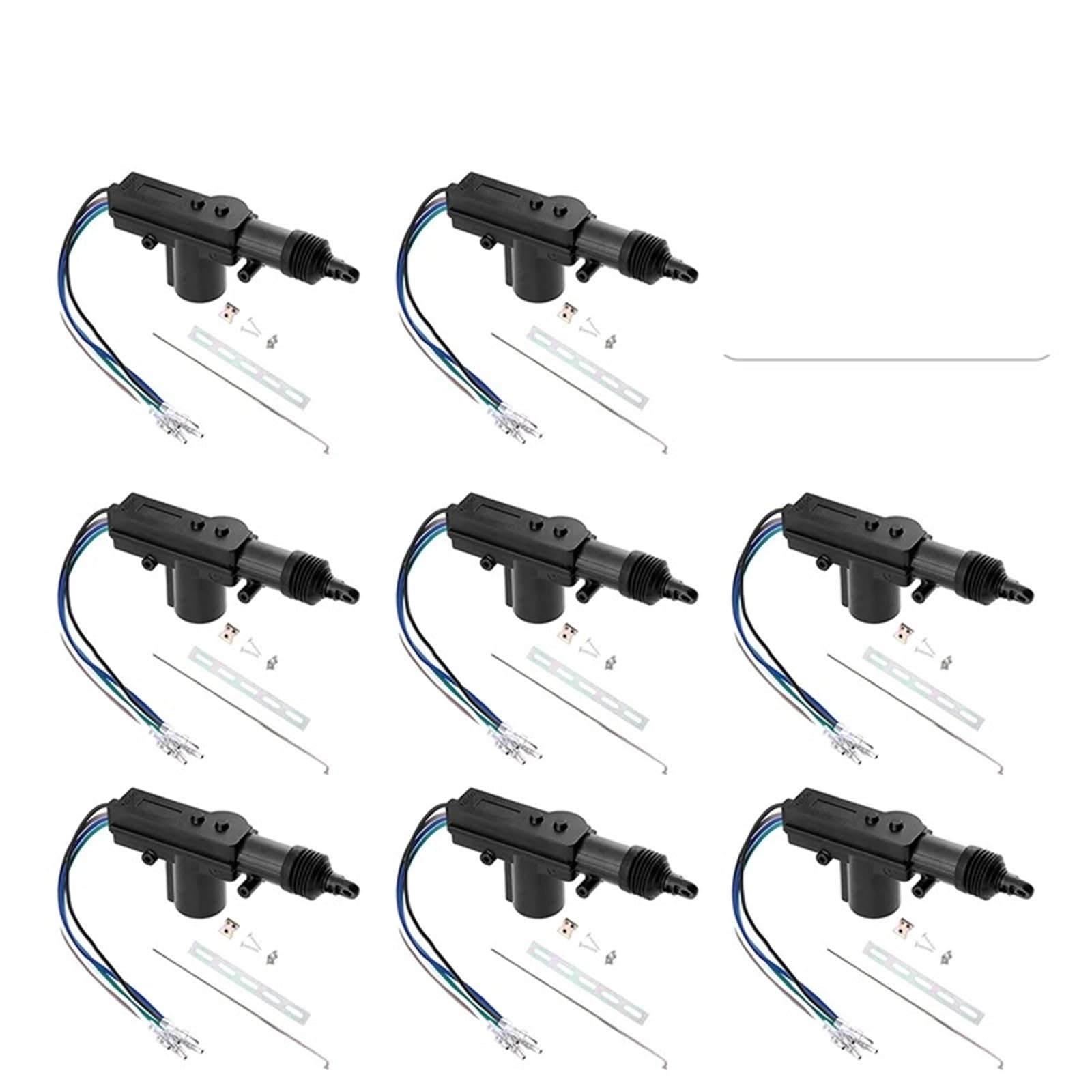 Heckklappenschloss 2-10set Universal Auto Elektrische Fernbedienung Zentrale Türverriegelung Antrieb Auto Heavy-Duty 12V Power Locking System Einzelne Pistole Typ Kit Kofferraum Türschloss(5Wire 8set) von Gtdtixc