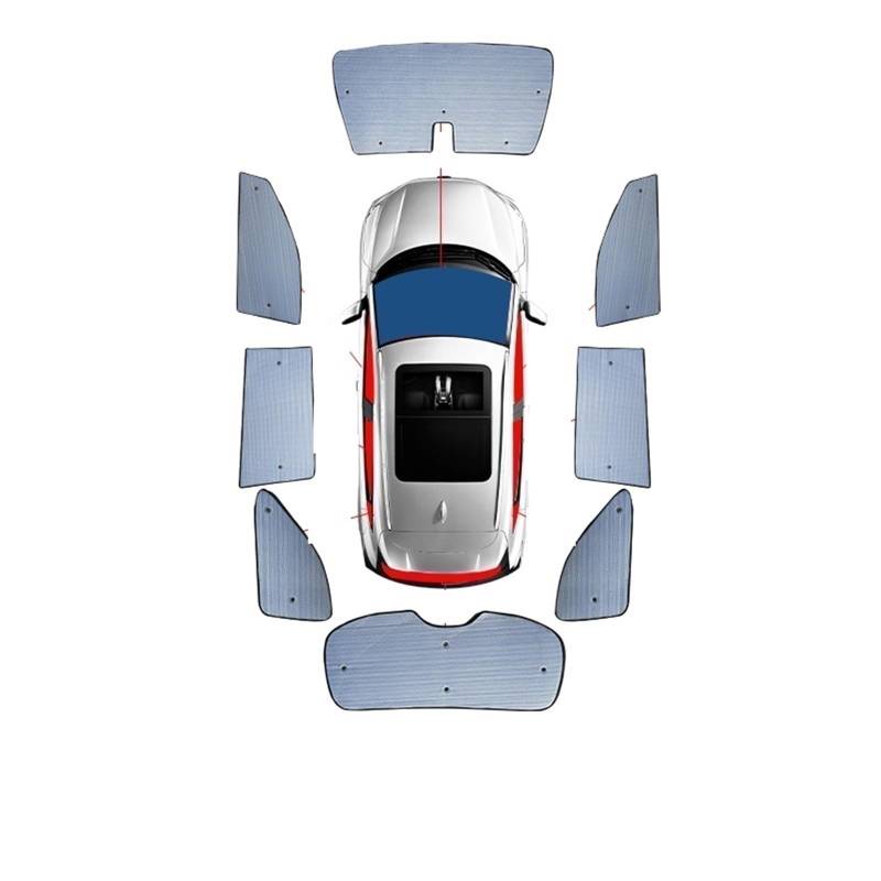 Sonnenschutz Auto Seitenscheibe Für Peugeot 2008 2019-2022 Auto-Sonnenschutz UV-Schutz Vorhang Sonnenschutz Visier Frontscheibenabdeckung Schutz Privatsphäre Zubehör Sonnenblende Auto(Whole Car 1set) von Gtdtixc