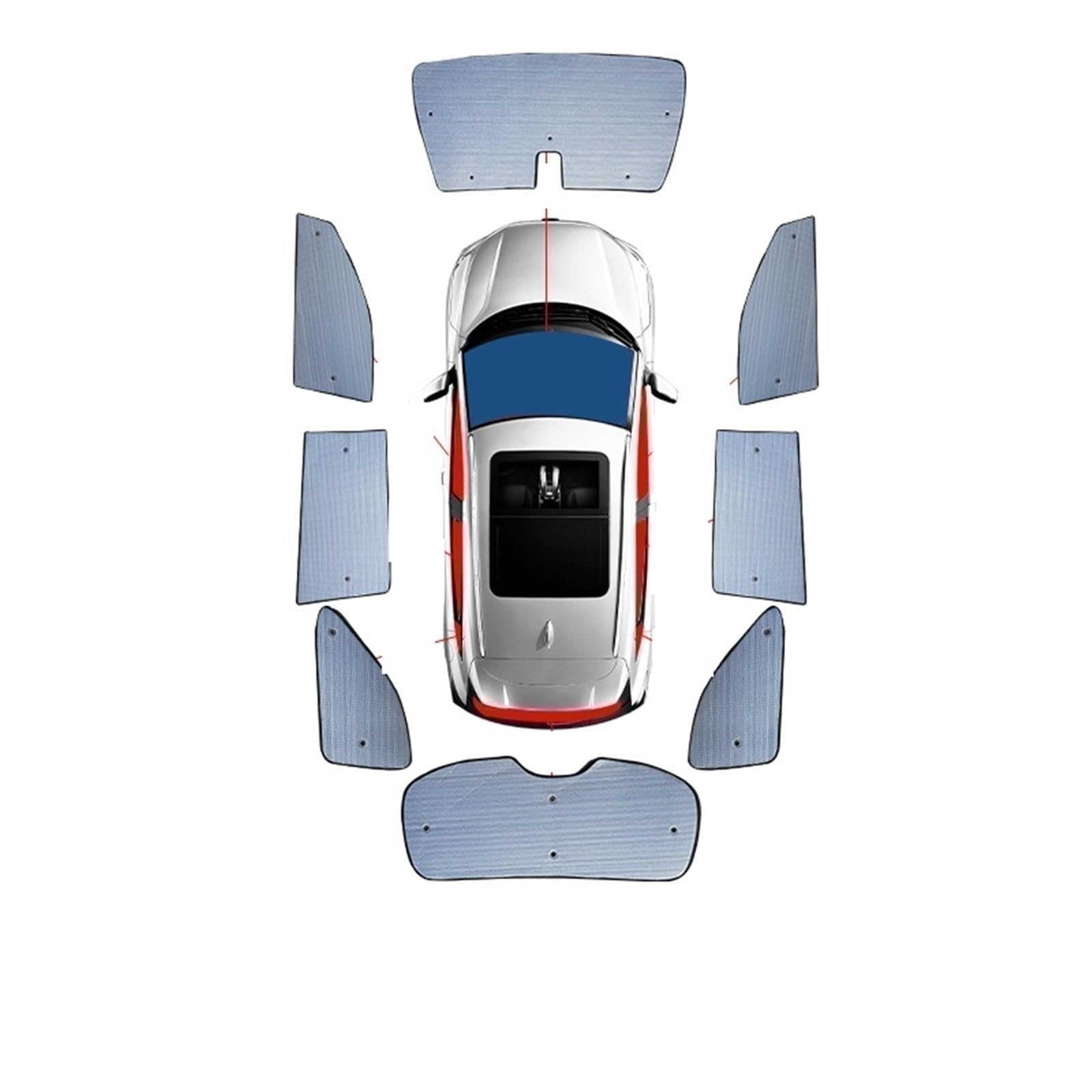 Sonnenschutz Auto Seitenscheibe Für Q3 F3 2019-2023 Auto-Sonnenschutz UV-Schutz Vorhang Sonnenschutz Visier Windschutzscheibenabdeckung Schutz Der Privatsphäre Autozubehör Sonnenblende Auto(Whole Car von Gtdtixc