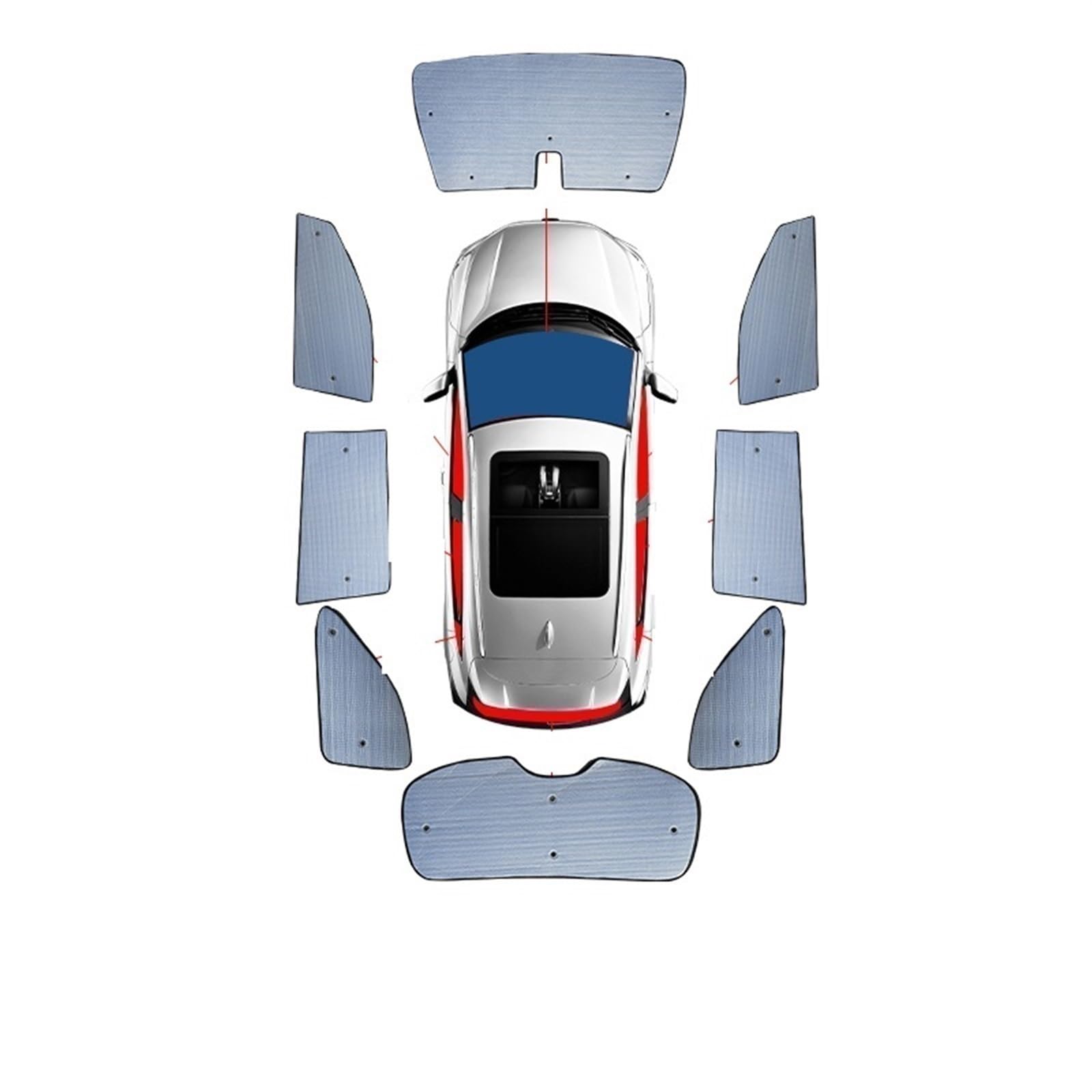 Sonnenschutz Auto Seitenscheibe Für Volvo XC40 2019-2023 Auto-Sonnenschutz UV-Schutz Vorhang Sonnenschutz Visier Frontscheibenabdeckung Schutz Privatsphäre Zubehör Sonnenblende Auto(Whole Car 1set) von Gtdtixc