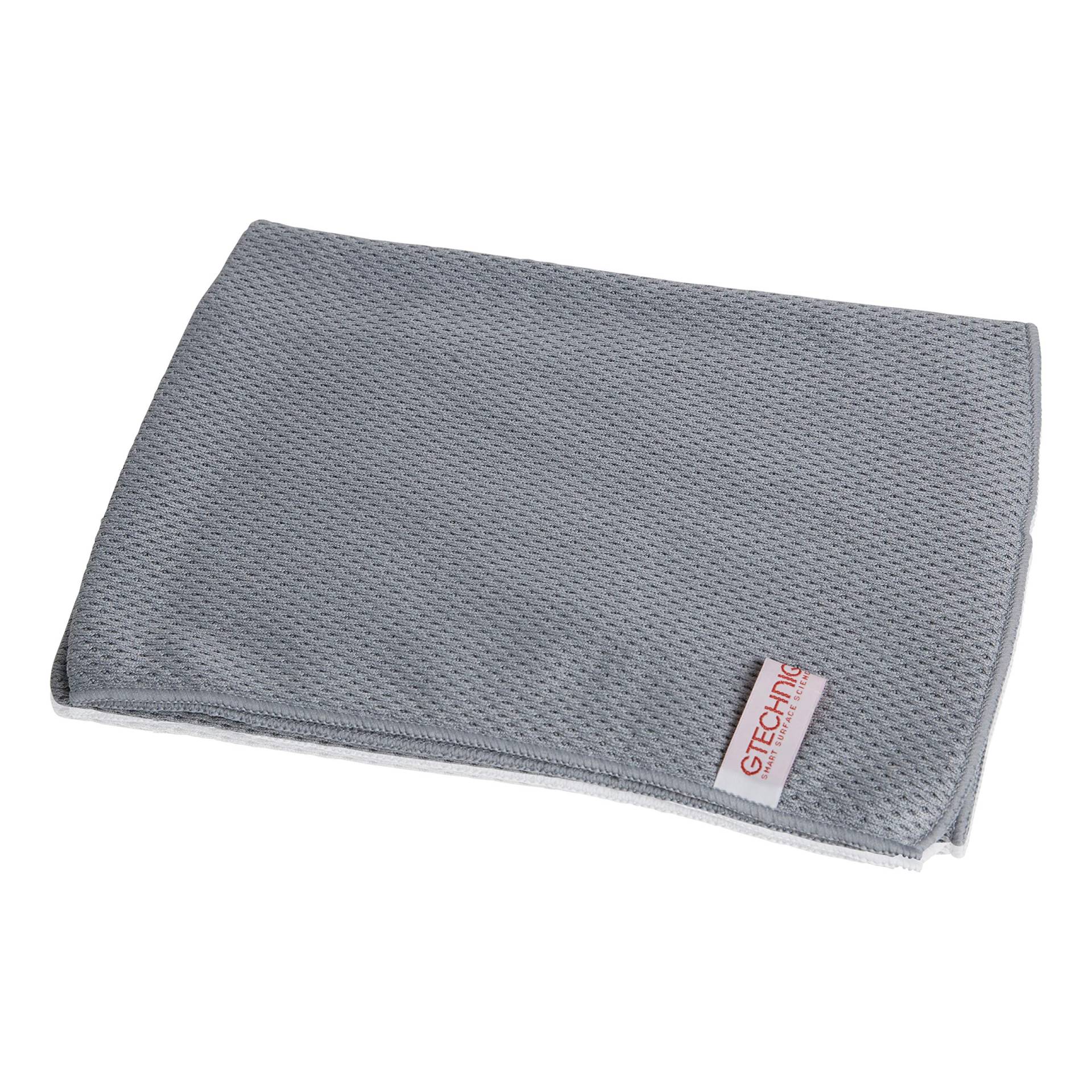 Gtechniq MF4 Diamond Sandwich Mikrofaser-Trockentuch, streifenfreie Oberfläche, deutlich höhere Saugfähigkeit, 70 % Polyester, 30 % Polyamid und 60 x 60 cm, kann auf nassen und trockenen Oberflächen verwendet werden von Gtechniq