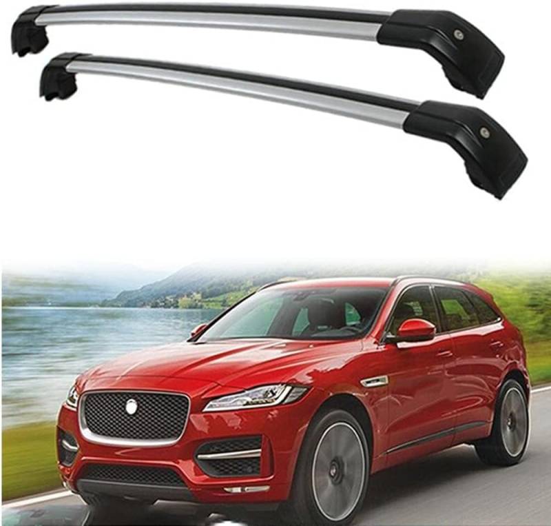 Aluminium Dachträger Relingträger für Jaguar F-PACE (X761) 2015-2019 Dachgepäckträger für Fahrradträger Dachboxen Oder Als Skihalter von GuGuoZZ