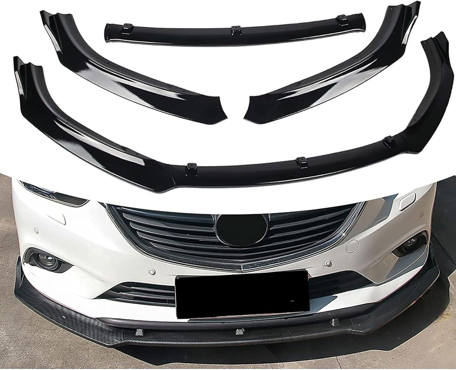 Auto Frontspoiler für Mazda 6 Atenza 2014 2015 2016 2017 2018, Frontstoßstange Kinnsplitter Lippe/Universal Frontsplitter/Auto Frontlippe von GuanLL