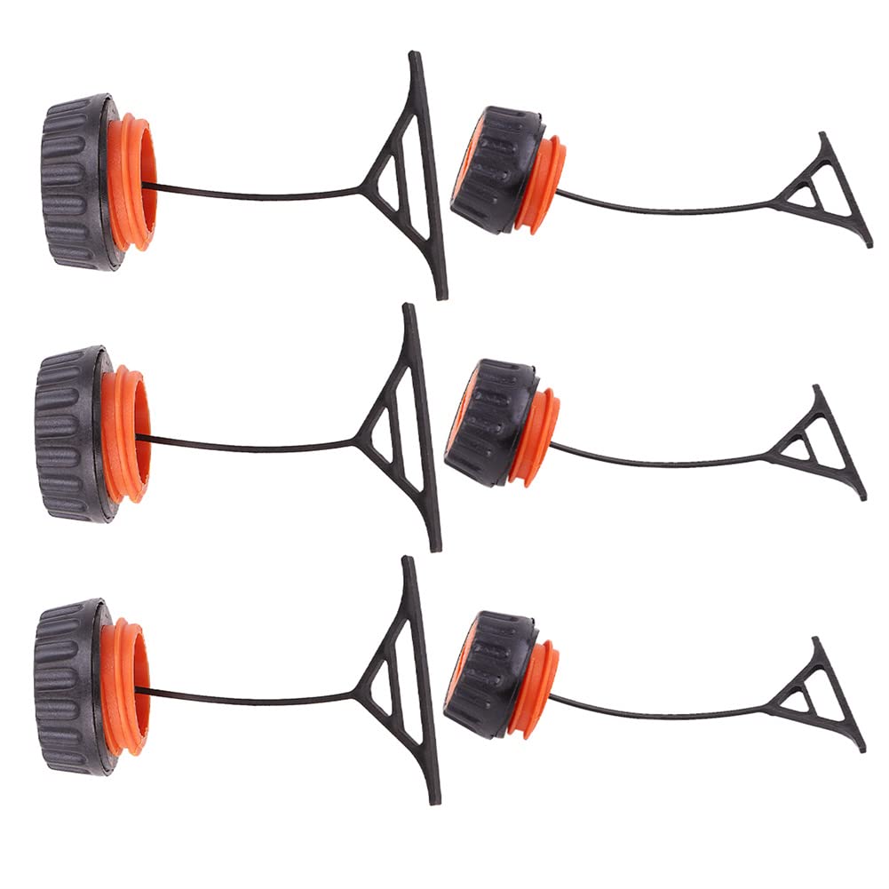 Gubeter 6-teiliges Tankdeckel-Kit, für Stihl 066, 038,064, Ms650, Ms640, Ms660, 084, 088 Kettensäge, 0000 350 0509, 0000 350 0520 von Gubeter