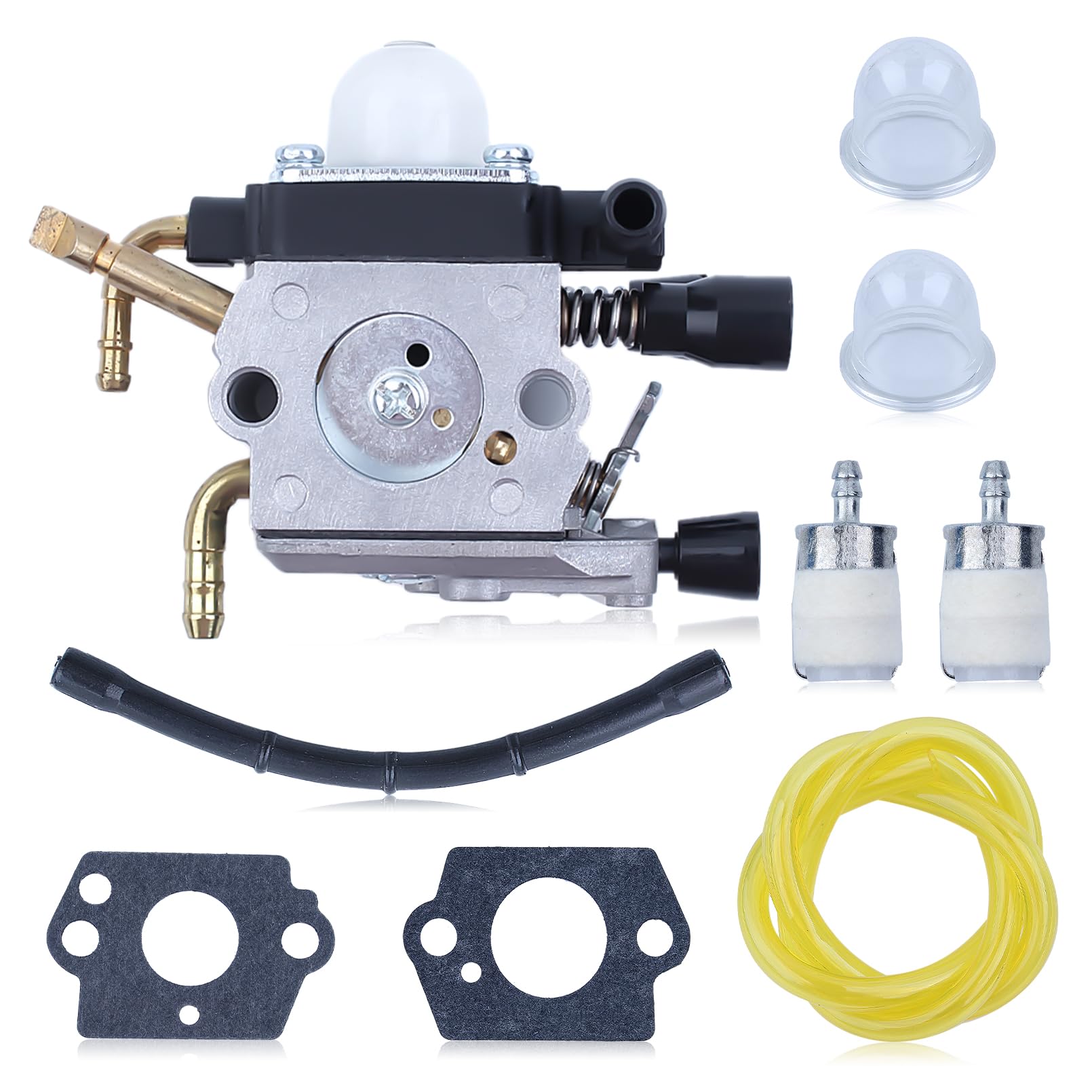 Gubeter Vergaser-Kit, für Stihl Hs81 Hs81R Hs81Rc Hs81T Hs86 Hs86R Hs86T Trimmer, Ersetzen Sie für Zama C1Q-S225, Ersetzen Sie OEM für 4237 120 0606 von Gubeter