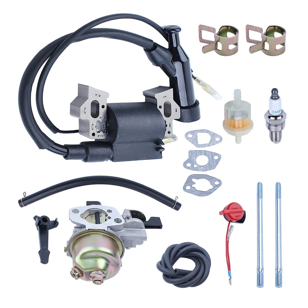 Gubeter Vergaser Zündspule W Kraftstofffilter-Kit, für Honda Gx160 Gx200 Motor, 16100-Zh8-W61 von Gubeter