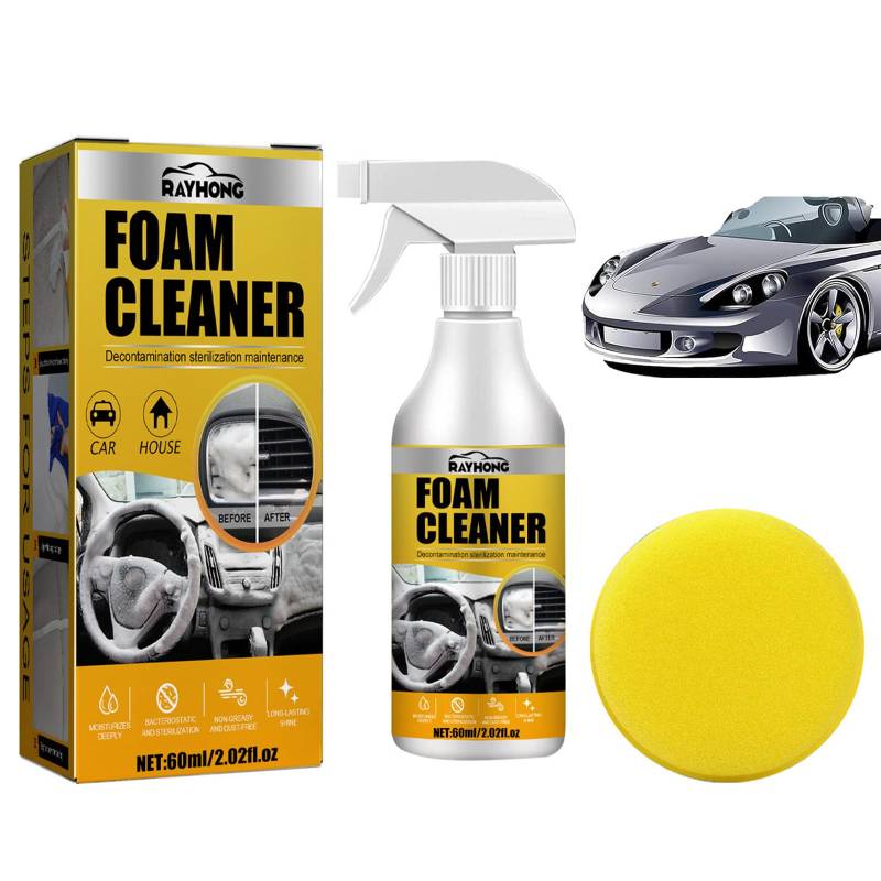 Multipurpose Foam Cleaner,Multifunktion Auto Schaumreiniger,Mehrzweck Schaumreiniger Auto,Magic Foam Cleaner,Schaumreiniger für Alle Zwecke,Multifunktion Schaumreiniger für Autoinnenraum,Haus,Küche von Gubuyi