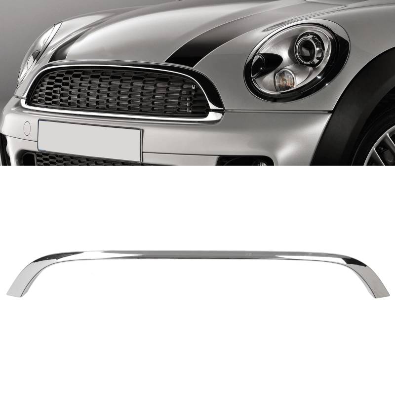 Kühlergrillverkleidung, Chrom-Frontgrill-Haubenverkleidung, Obere Kühlergrill-Einfassung, Automobil-Gitter, für Cooper 2011 2012 2013 R55 R56 R57 Basis LCI R58 R59 S JCW (Galvanisieren) von Gugxiom