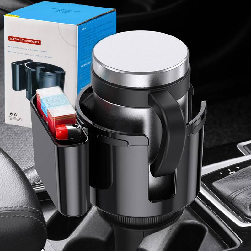 Guidre Auto Getränkehalter Expander Becherhalter Auto Adapter Universal Auto-Getränkehalter Multifunktionaler Getränkehalter mit Handyhalter Basis und Untersetzer meisten Auto Cup Holder von Guidre