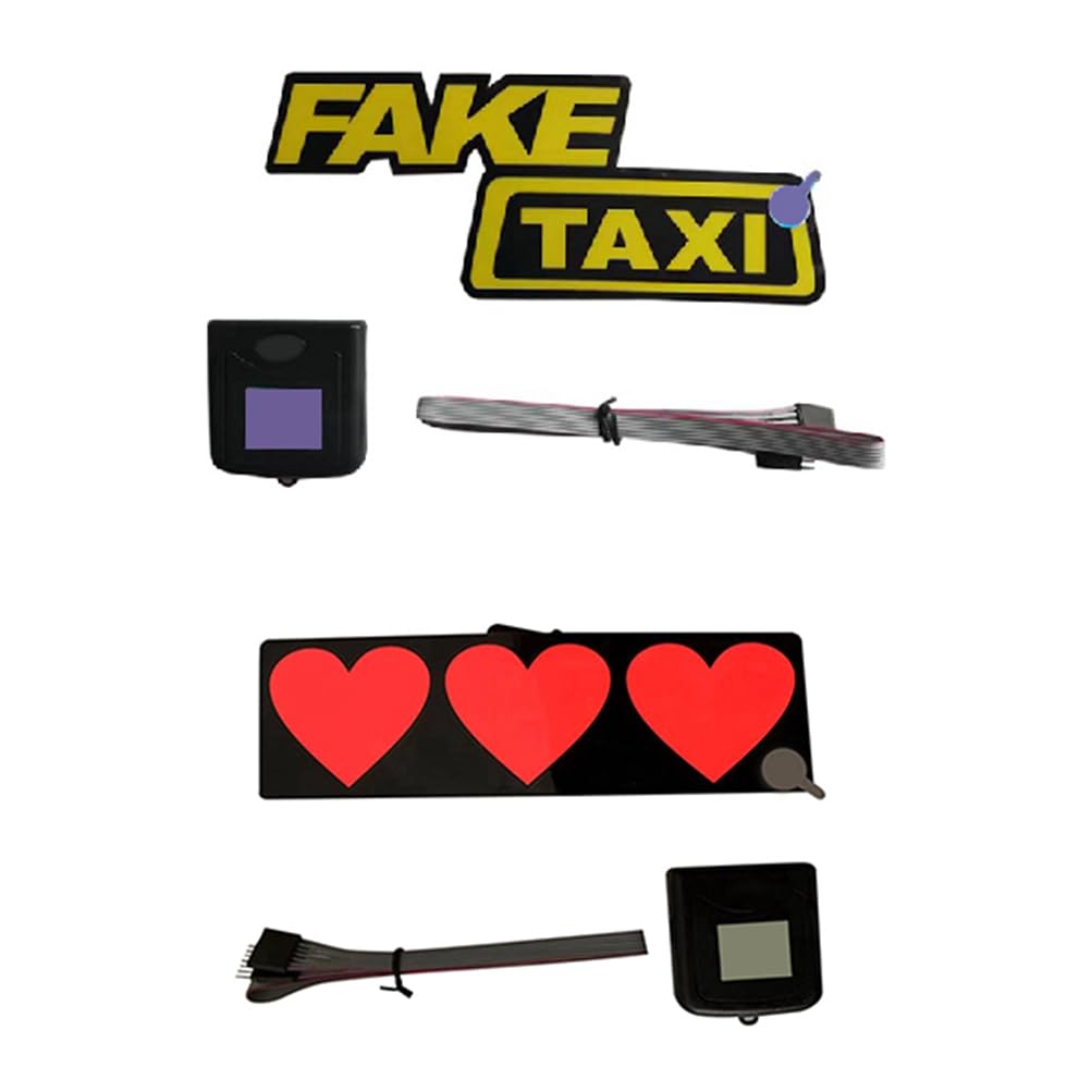 Guihydur 1Set Love Funny Taxi Fenster Autoaufkleber Leuchtpaneel Licht Emittierende Fenster Windschutzscheibe Dekorativ für Styling Dekorative Leuchtende LED von Guihydur