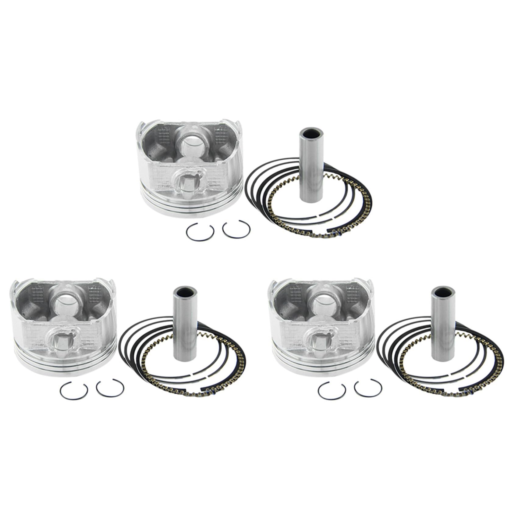 Guihydur 3Satz 65,5 mm Motorrad Kolbenring 15 mm Pin Ring Kit Zylinder Kolbenring Dichtung für Zongshen CB250CC Motor ATV von Guihydur