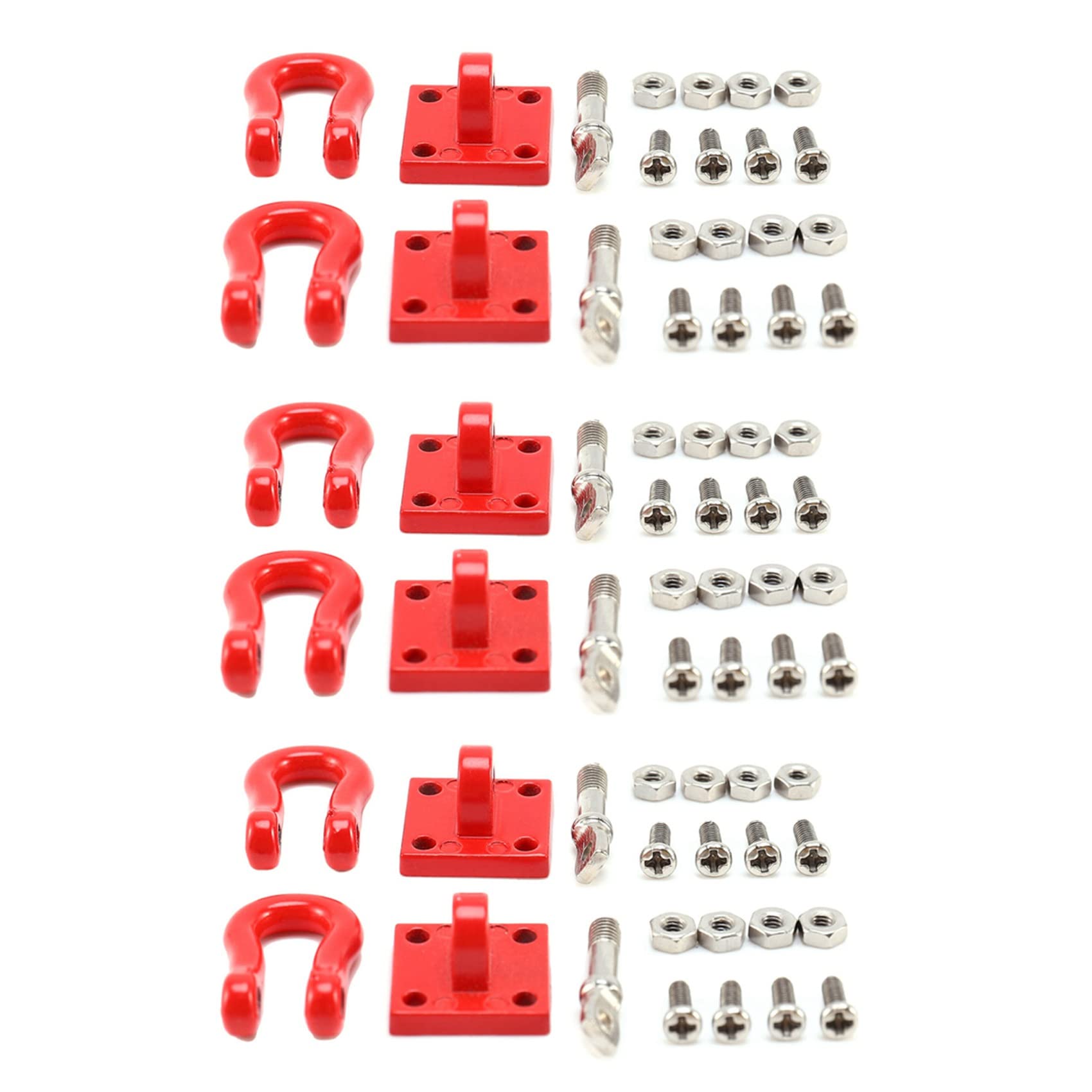 Guihydur 3X 2 Stücke Metall Vorne Hinten StoßStange Rettung Anhänger Haken & Halterung Set für RC Auto Leichte KüHle und Attraktive Langlebige Teile von Guihydur