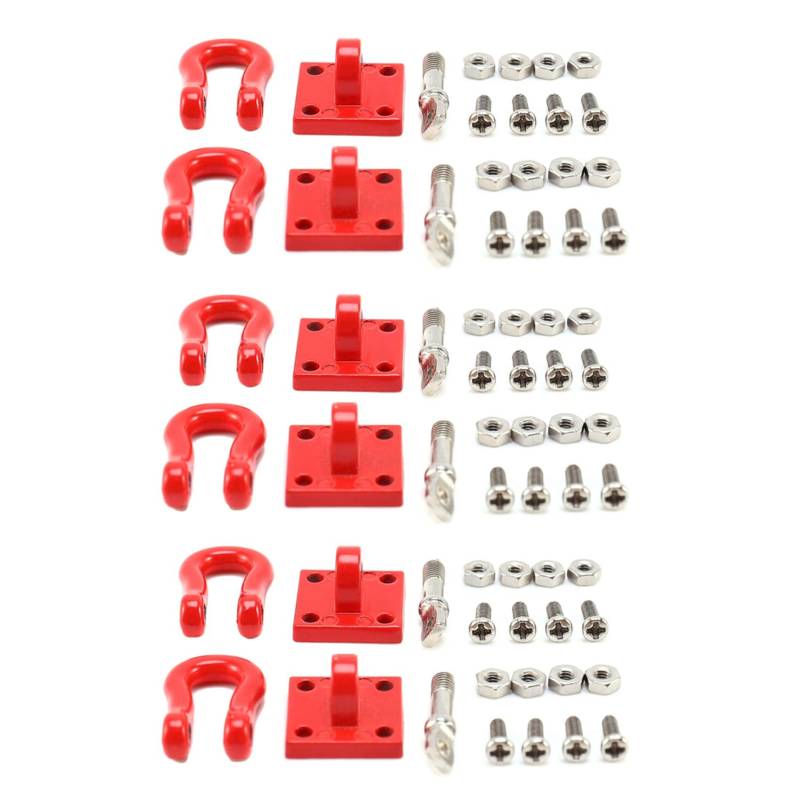 Guihydur 3X 2 Stücke Metall Vorne Hinten StoßStange Rettung Anhänger Haken & Halterung Set für RC Auto Leichte KüHle und Attraktive Langlebige Teile von Guihydur