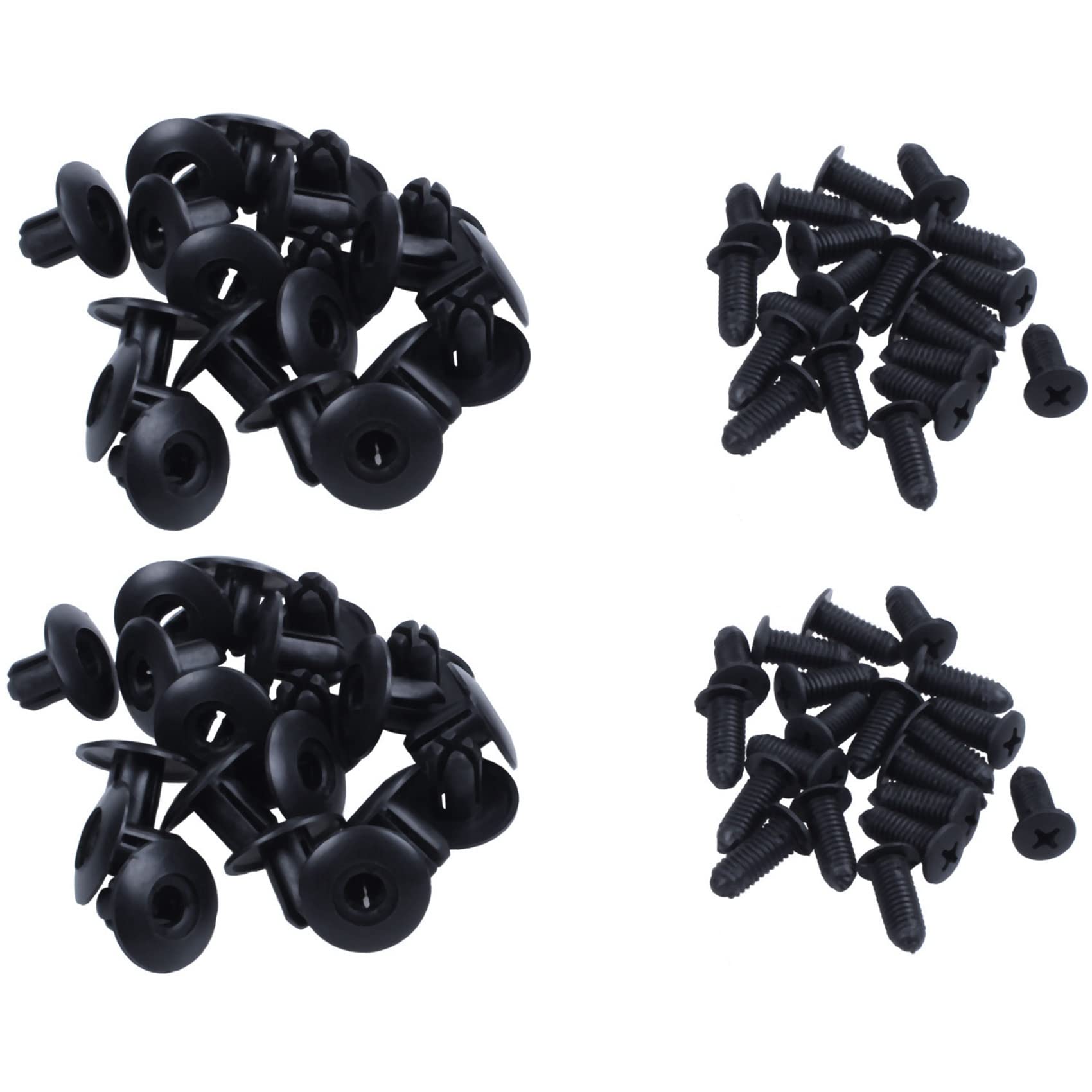 Guihydur 40 StÜCk 8mm x 20mm Car Buckle Black Seal Clips von Guihydur