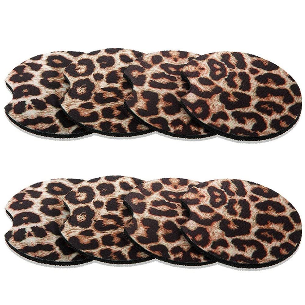 Guihydur 8PCS 2.56Zoll Leopard Car Untersetzer für Getränke Car Cup Pad Mat für Wohnzimmer Küche Büro Zum Schutz von Auto MöBeln von Guihydur