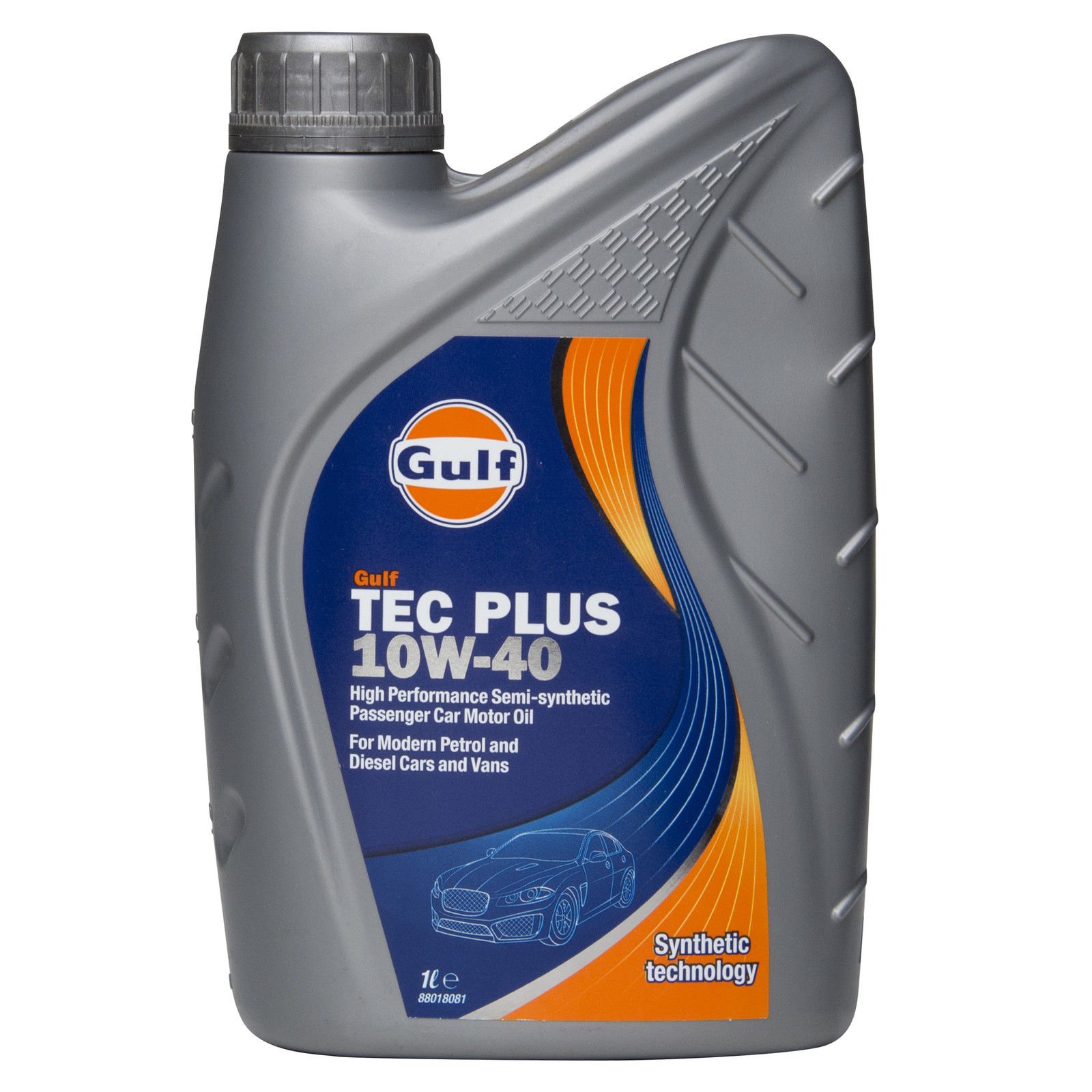 Gulf Tec Plus 10 W-40 Teilsynthetisches Motorenöl, 4 Liter oder 1 Liter von Gulf