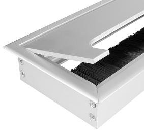 Kabeldurchführung Kabeldurchlass Arbeitsplatte Schreibtisch Tisch Büro Durchlass Aluminium (280mm) von Gummiprodukt