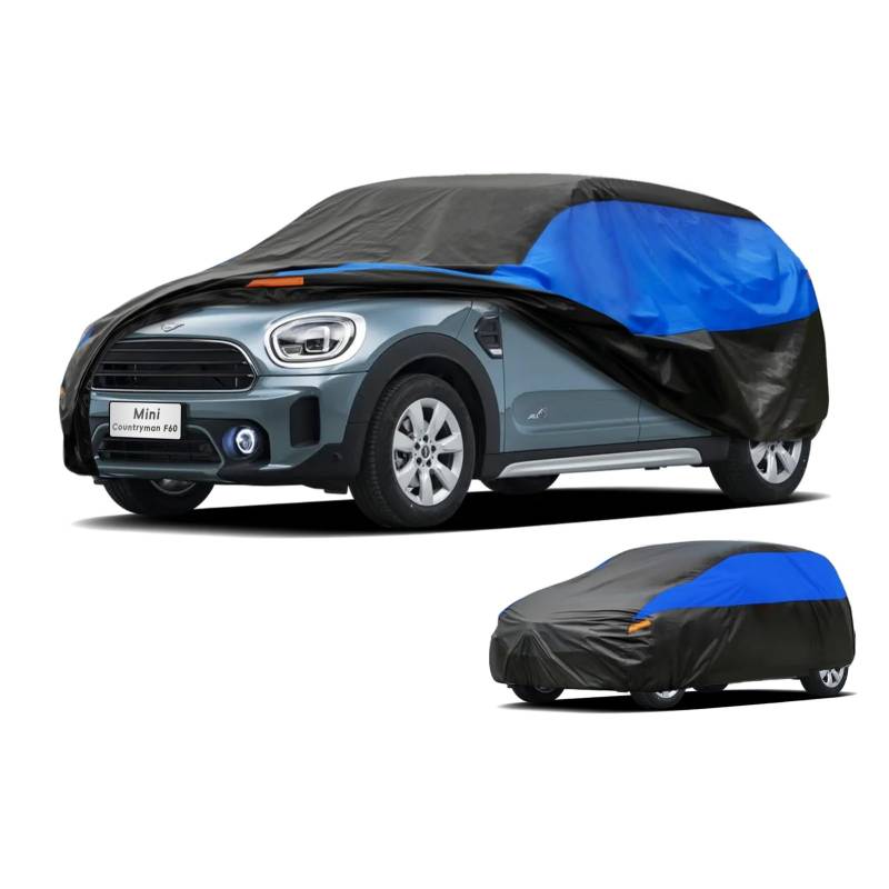 GUNHYI Autoabdeckung Wasserdicht und atmungsaktiv, Vollgarage Autoplane zum Schutz vor Regen, Schnee, Sonne und Staub im Winter. Auto Abdeckplane Geeignet für City Car Schrägheck (415 bis 450 cm) 2L von GUNHYI