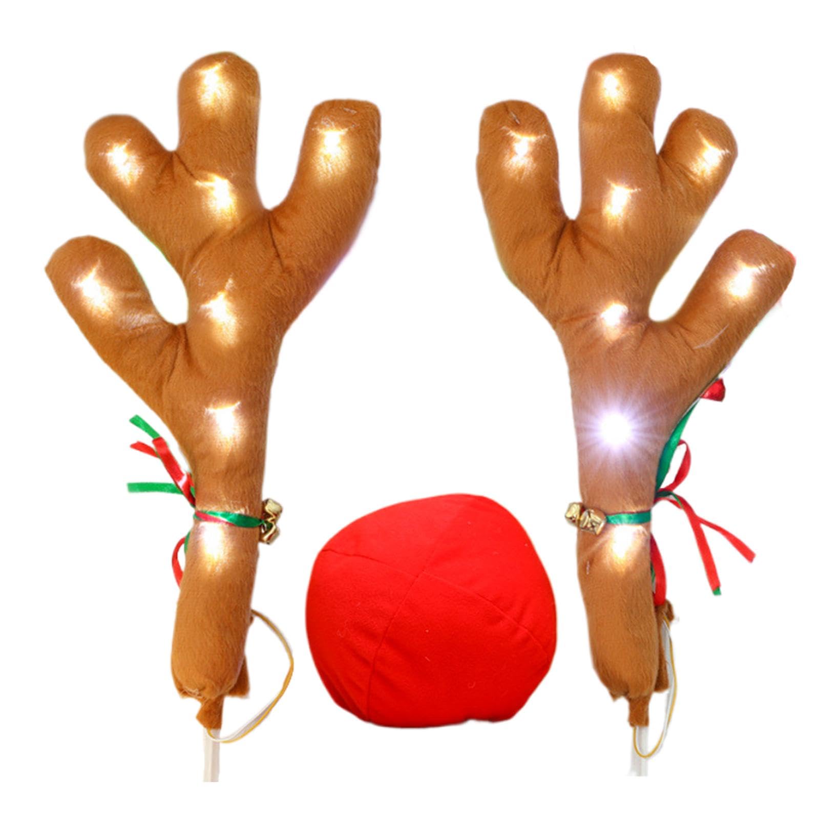 Christmas Truck Antlers, Minivan Holiday Decorations, Car Antlers and Christmas Truck Set, Christmas Elk Antlers, Holiday Car Decoration Kit, Christmas Vehicle Decor Suitable for Christmas Accessories von Gungtj