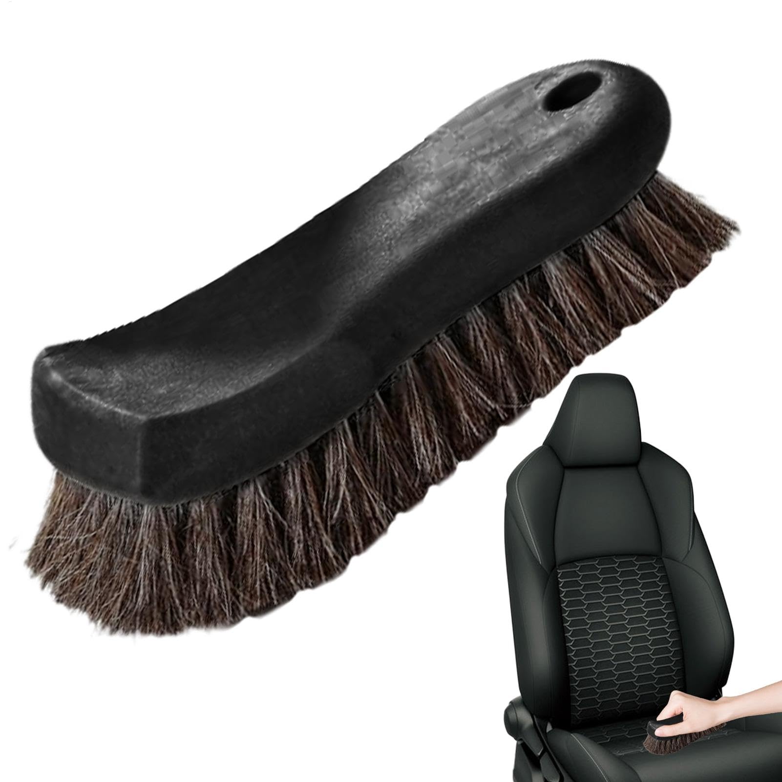 Gungtj Vehicle Refining, Horse Hair Scrubbers, Leather Detailing Brushes, Long Bristle Tool, Multifunctional Cleaning, (6.3x2.56x1.77 Inches), Perfect for Vehicles Interiors and Boots von Gungtj