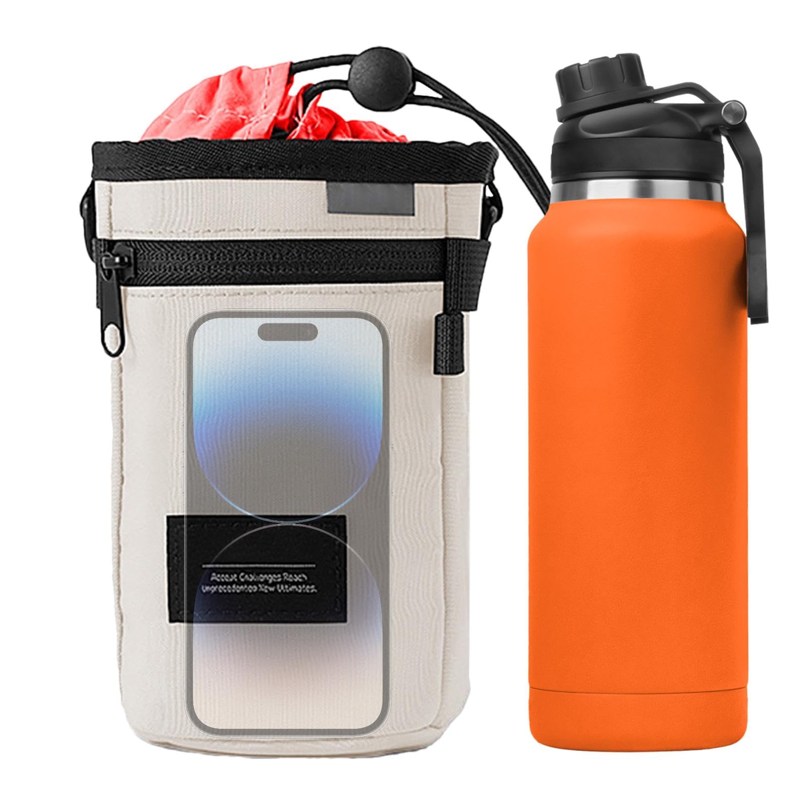 Waterproof Cycling Cup Holder Bag | Waterproof Handlebar Beverage Container | Portable Handlebar Water Bottle Bag for Biking | Ergonomic Beverage Container for Camping and Travel von Gungtj