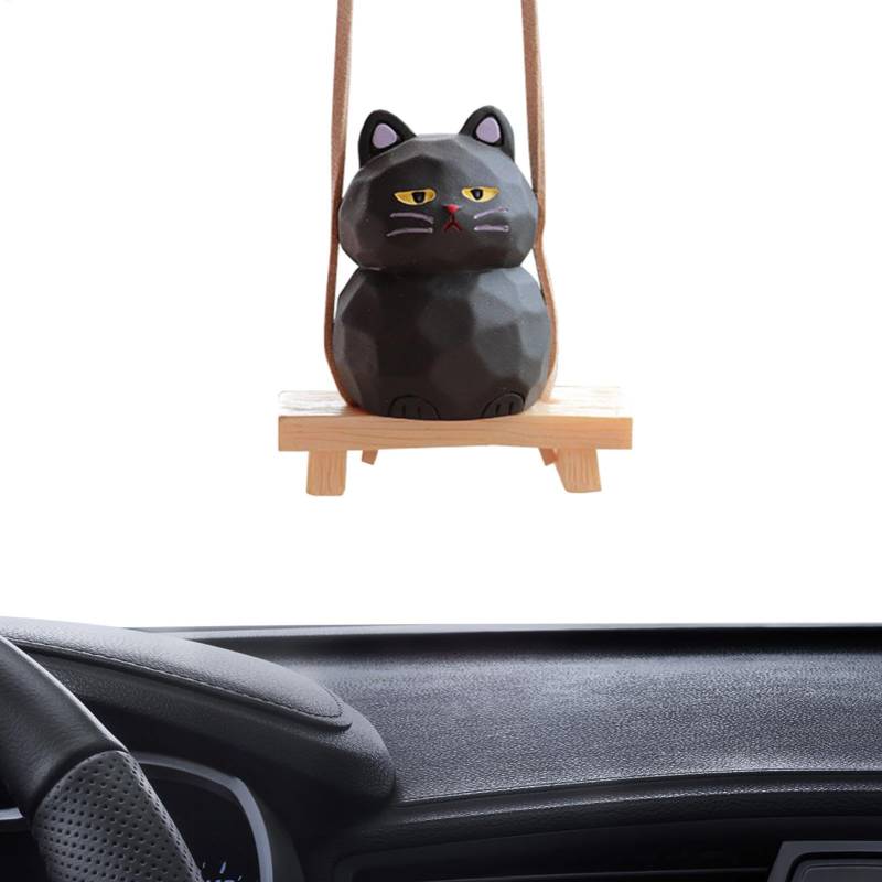 Gupcaqosjw Auto Charme für Rückspiegel, Rückspiegelzubehör - Exquisite 3D -Harzkatze -Figur - Süßes Katzenauto -, Kätzchen -Ornamentenation für Fahrzeug von Gupcaqosjw