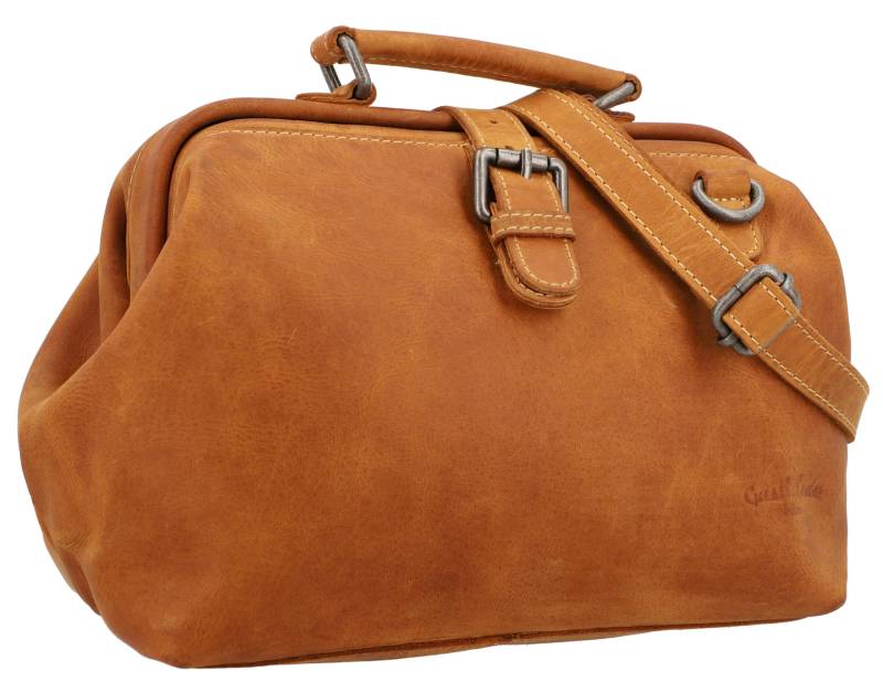 Gusti Lenkertasche Leder- Tillie A. Lenkertasche inkl. Platte Umhängetasche Fahrradtasche Ledertasche Vintage Leder Braun von Gusti