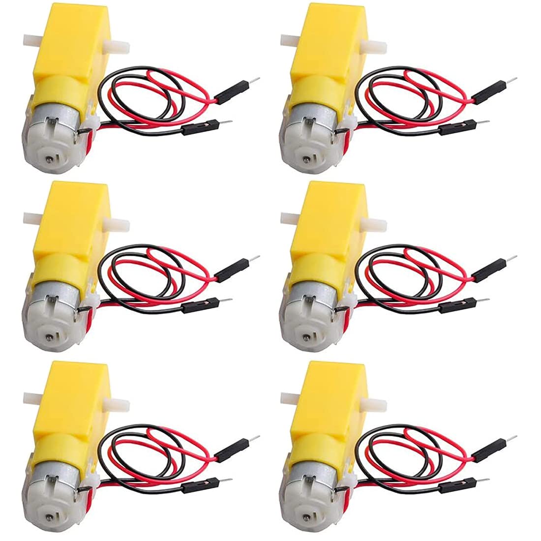 GUUZI 6pcs TT DC Getriebemotor Doppelwelle 3-6V Getriebemotor für Arduino Intelligenter Autoroboter von Guuzi