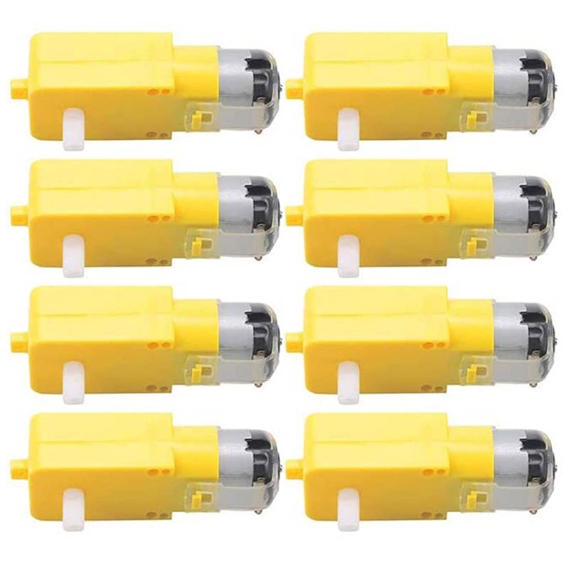 GUUZI 8pcs TT DC Getriebemotor Doppelwelle 3-6V Getriebemotor für Arduino Intelligenter Autoroboter von Guuzi