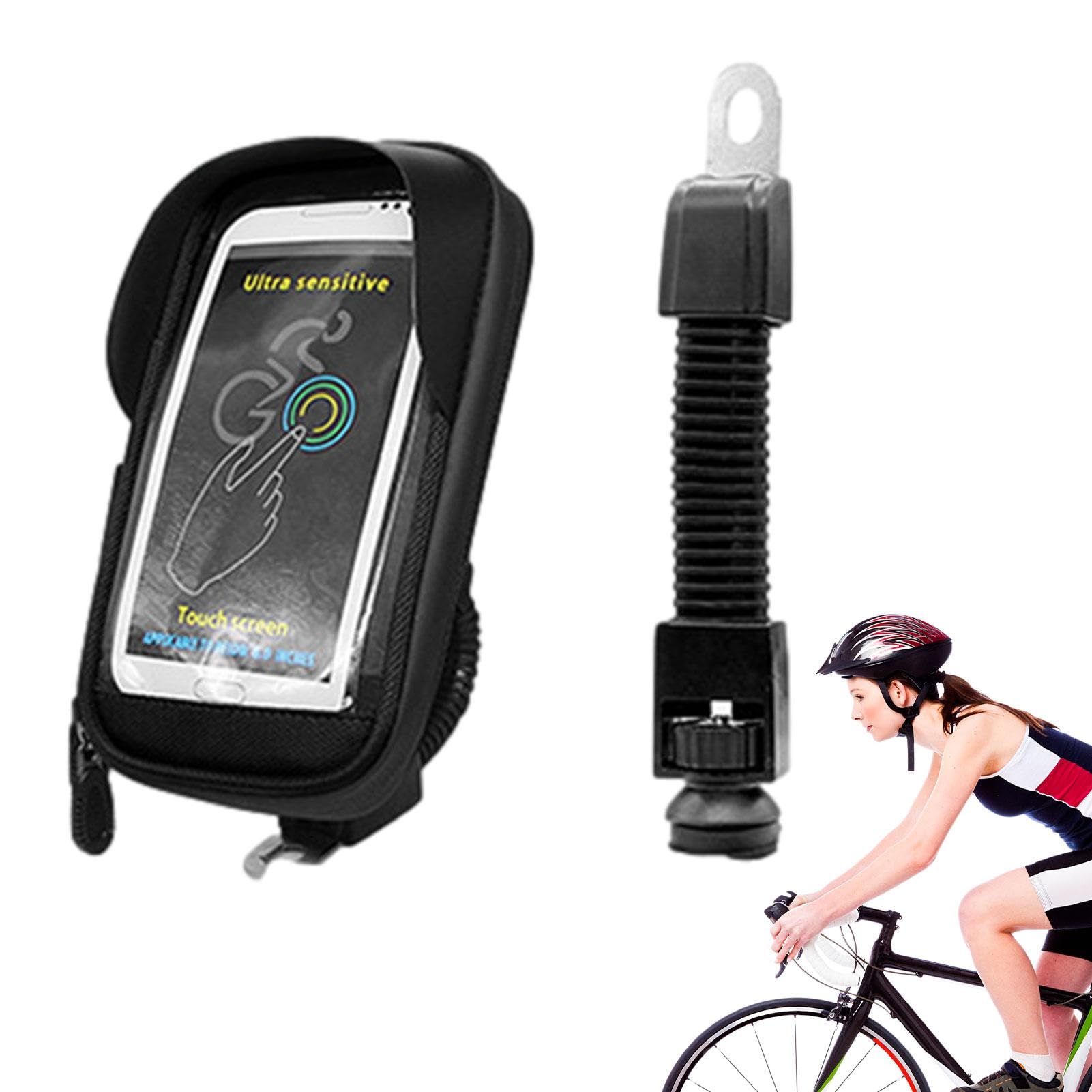 Guvbkfaw Handyhalter-Hülle zum Radfahren, Handyhalter-Tasche zum Radfahren,Motorrad-Handyhalter, Touchscreen-Handytasche - Fahrradzubehör Fahrrad-Handytasche für Radsportliebhaber, Damen und Herren von Guvbkfaw