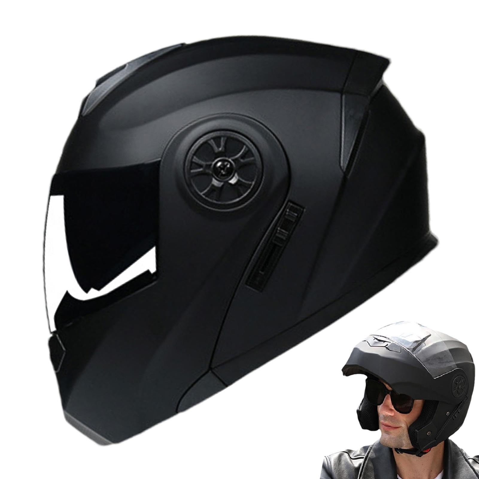 Guvbkfaw Herren-Motorradhelme,Integral-Motorradhelme,Sun Shield Fahrradrennhelme Doppelvisierhelme - Antibeschlag-Motorradhelme, Motorradausrüstung, Motorrad-Integralhelme von Guvbkfaw