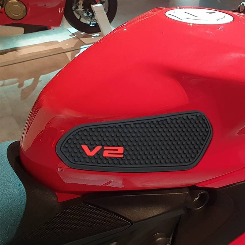 GuyAna Motorrad-Tankpad Kompatibel Mit Ducati Für Panigale V2 2020 2021 2022 2023 Für Streetfighter V2 2022 2023 Motorrad-Seiten-Kraftstofftank-Pad Traktionspad Modifizierte Dekorationsaufkleber von GuyAna