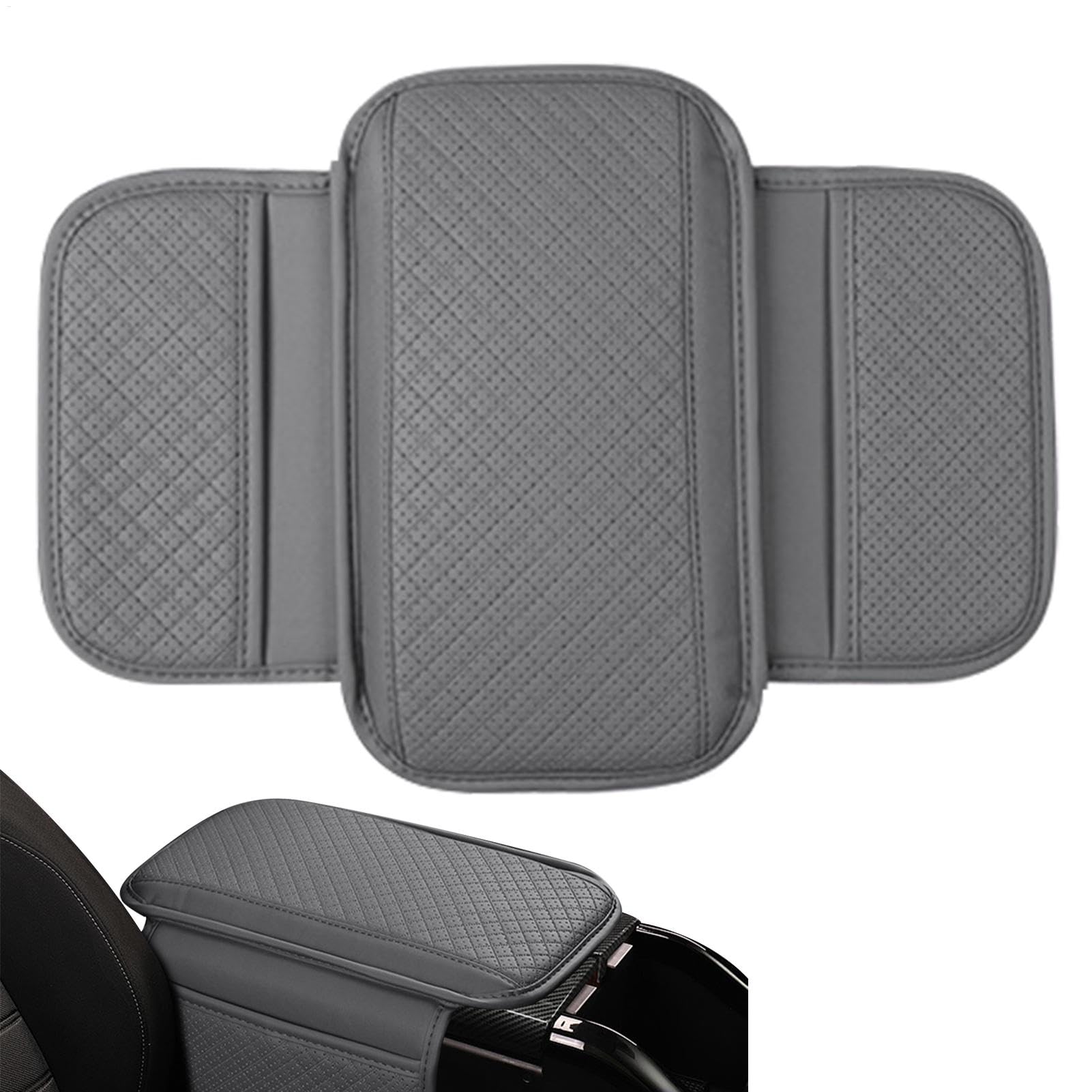 Auto Armlehne Pad Erhöhung Kissen Fahrzeug Ellenbogenstütze Weiches Mittelkonsole Kissen Bequem für LKW Ideal für Lange Fahrten 43.0x31.0 cm von Gvblkq