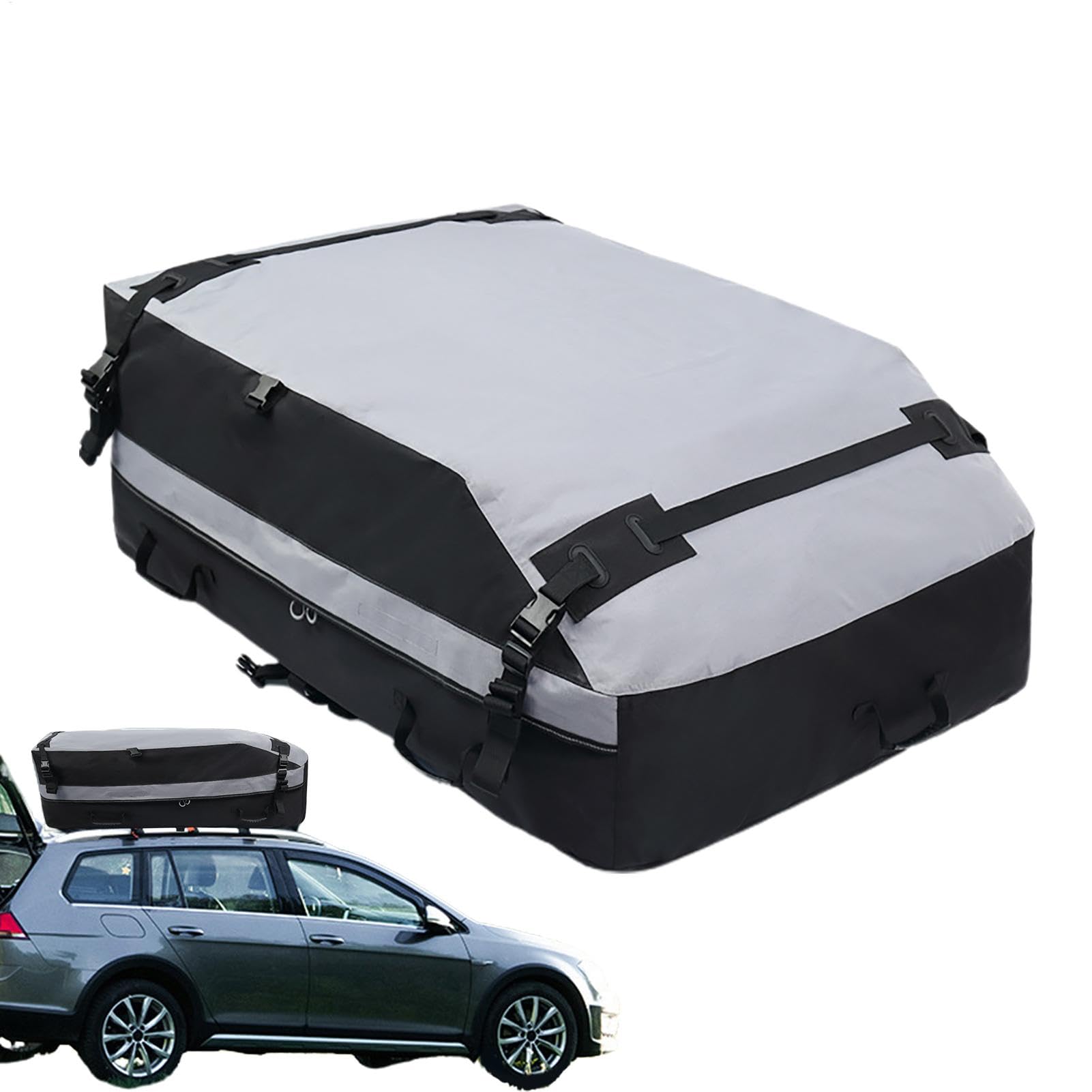 Autodachtasche, wasserdichter Auto-Oberträger, Roop Cargo Carrier für alle Fahrzeug- , UV-geschützte Dachgepäckbox, Gepäckaufbewahrungstaschen, Reiseausrüstung, 41,34 x 35,43 x 17,72 von Gvblkq