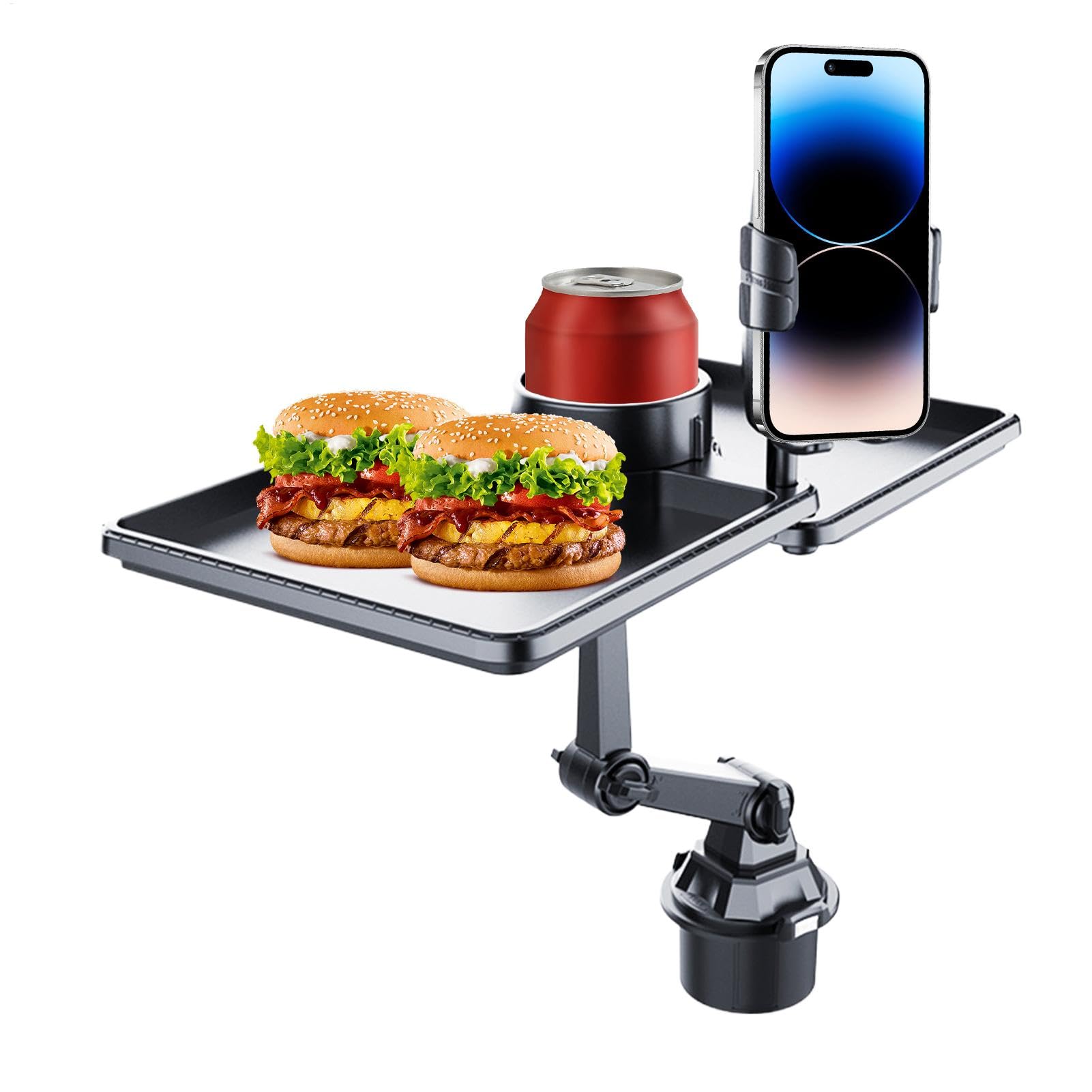 Automobile Cup Holder Tray, Food Eating Tray with Phone Mount, Commuting Vehicle Dining Table, Travel Solution for Coffee, Snacks, Work, Car Accessories, (ABS) von Gvblkq