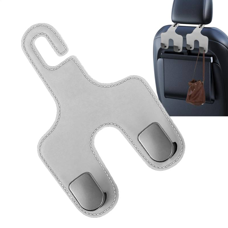 Gvblkq Car Back Seat Fastener, Headrest Car Bag Hooks, Rear Pillow Organizer, Sedan Seat Hook Interior Accessories for Water Bottles and Bags, Black and Gray, Storage von Gvblkq