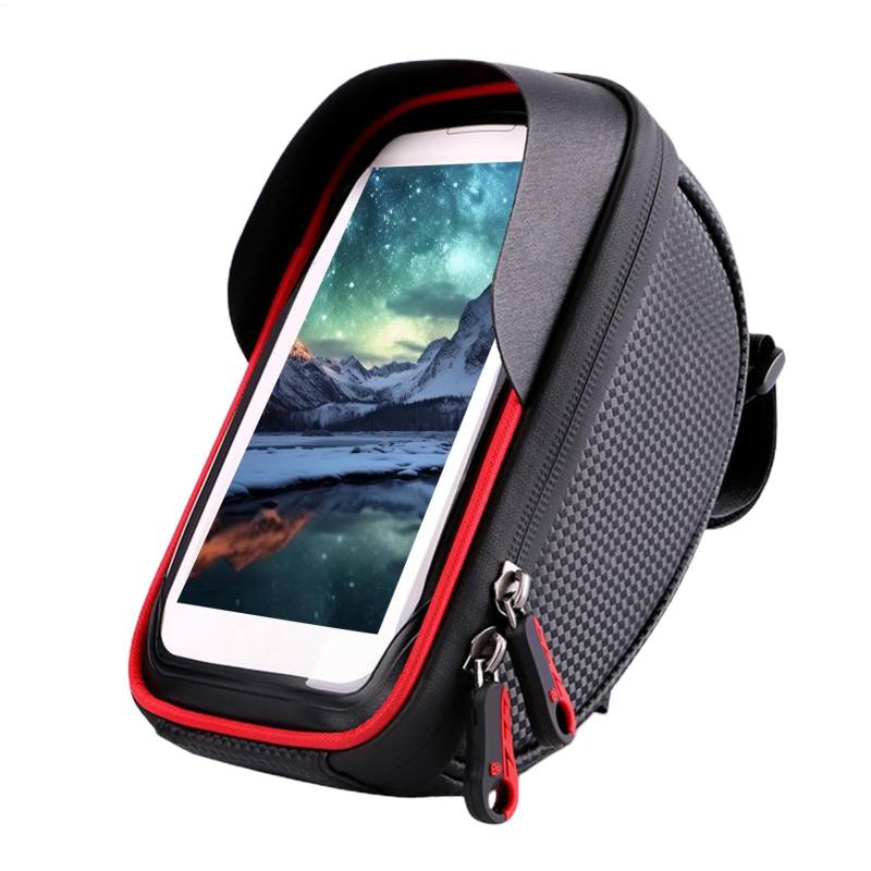 Gvblkq Top Tube Cycling Phone Bag, Front Frame Cellphone Holder, Waterproof & Secure, Clear TPU Touchscreen Cycling Storage Bag, Perfect for Adventure and Long Rides, 7.09x4.33x3.94 in von Gvblkq