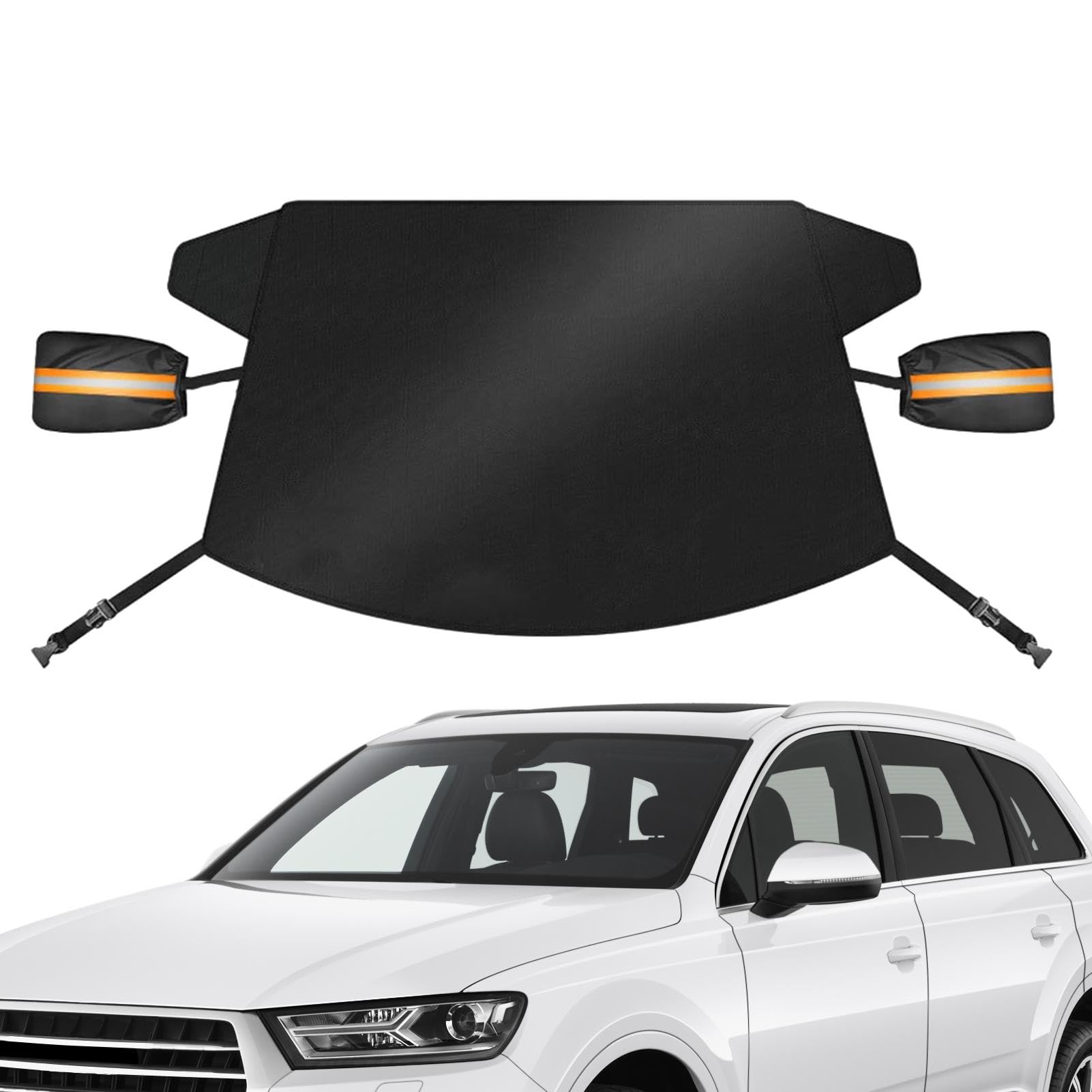 Gvblkq Windschutzscheiben-Abdeckungen für Autos, Windschutzscheiben-Sonnenschutz, 175 x 124 cm, für SUVs, LKWs, Auto-Windschutzscheiben-Schneeabdeckung, Winterschutz von Gvblkq