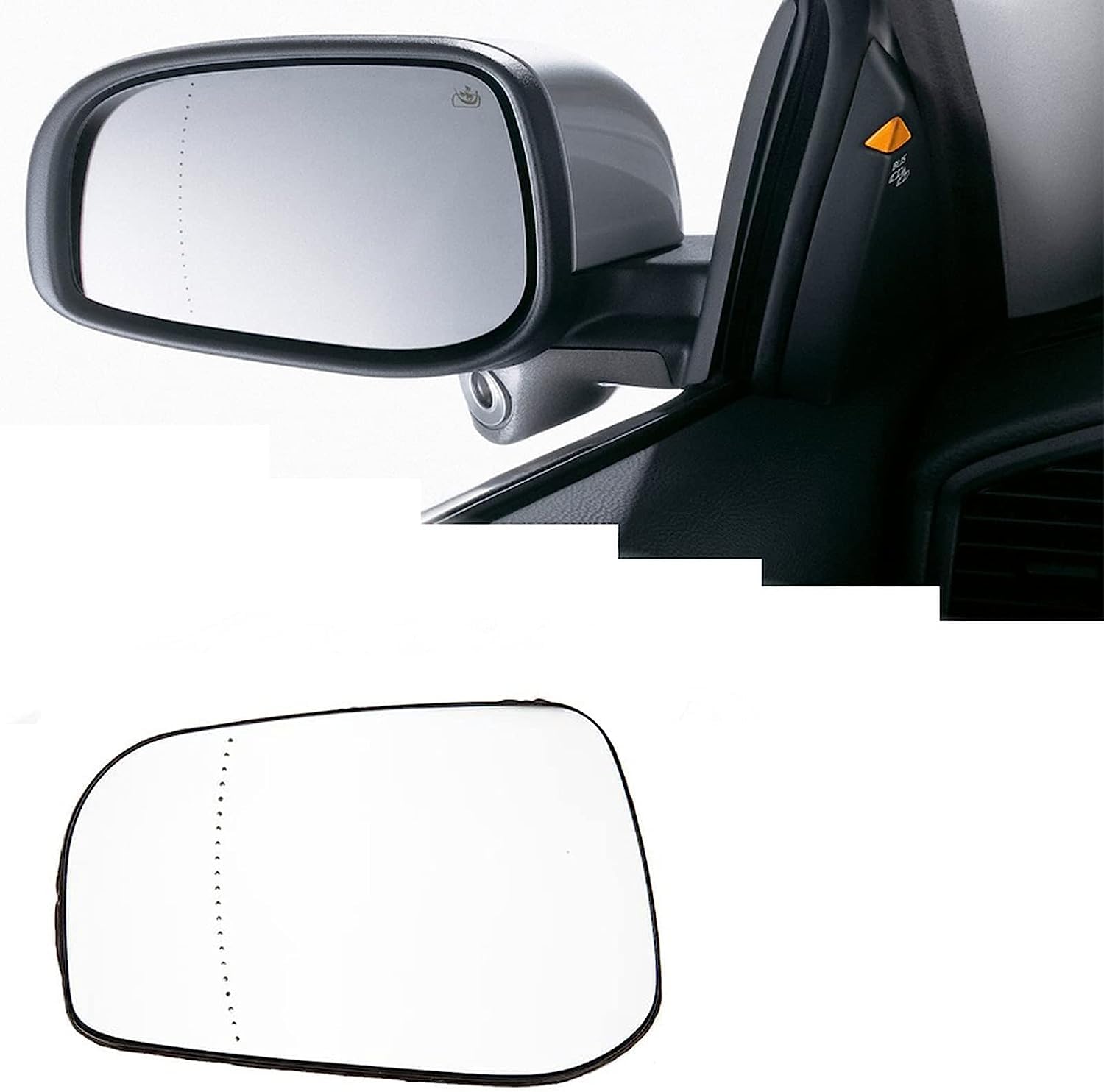 Für VOLVO S80 S60 2004-2006 Auto Außenspiegel Glas,Linke rechte Seite Rückspiegelheizung Glas beheizte Spiegellinse.,A-Left von GwwEi6