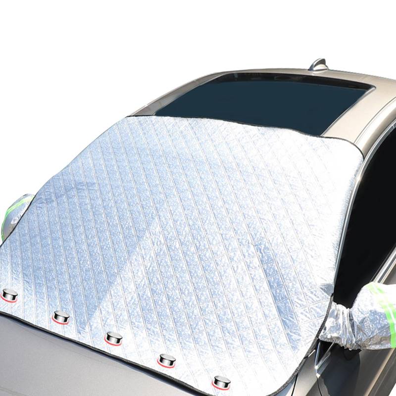 Auto Frontscheibenabdeckung,Sonnenschutz Auto Frontscheibe,Magnetische Windschutzscheibenabdeckung,Scheibenabdeckung Auto Winter,gegen UV-Strahlen und Hitze,für meisten Auto und SUV von GxDxmBd