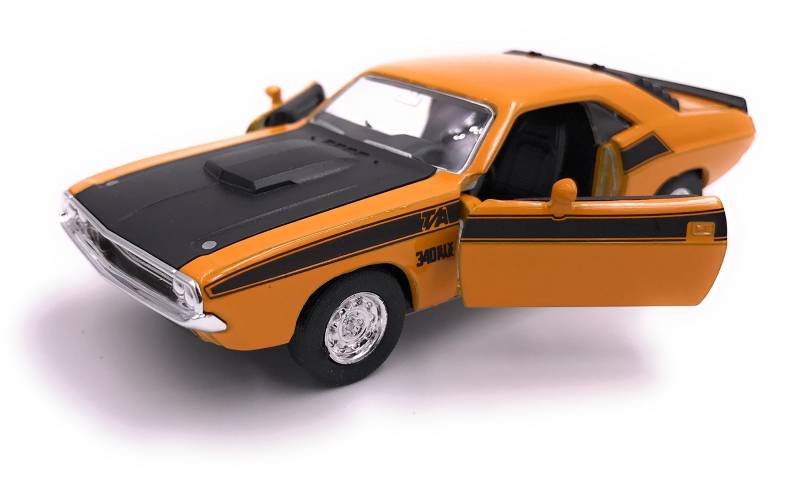 H-Customs Challenger T/A 1970 Modellauto Auto Lizenzprodukt 1:34-1:39 Orange von H-Customs