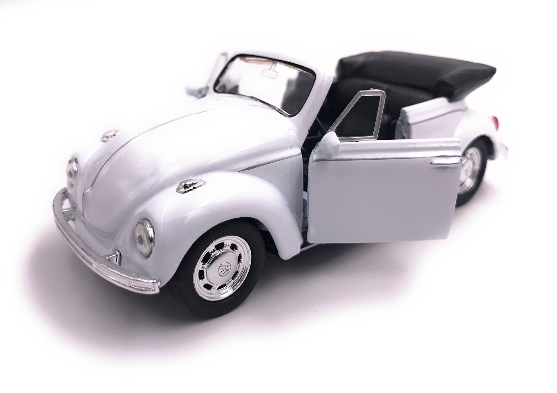 H-Customs Käfer Cabrio Modellauto Auto Lizenzprodukt 1:34-1:39 Weiß von H-Customs