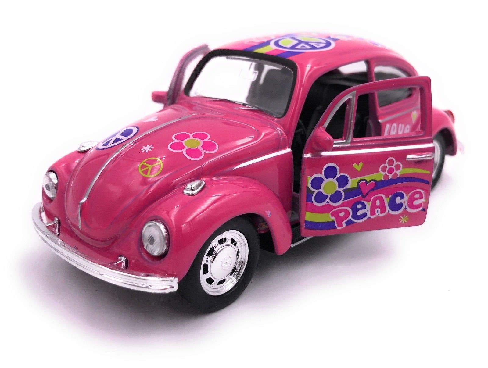 H-Customs Love Peace Käfer Modellauto Auto Lizenzprodukt 1:34-1:39 pinklove von H-Customs