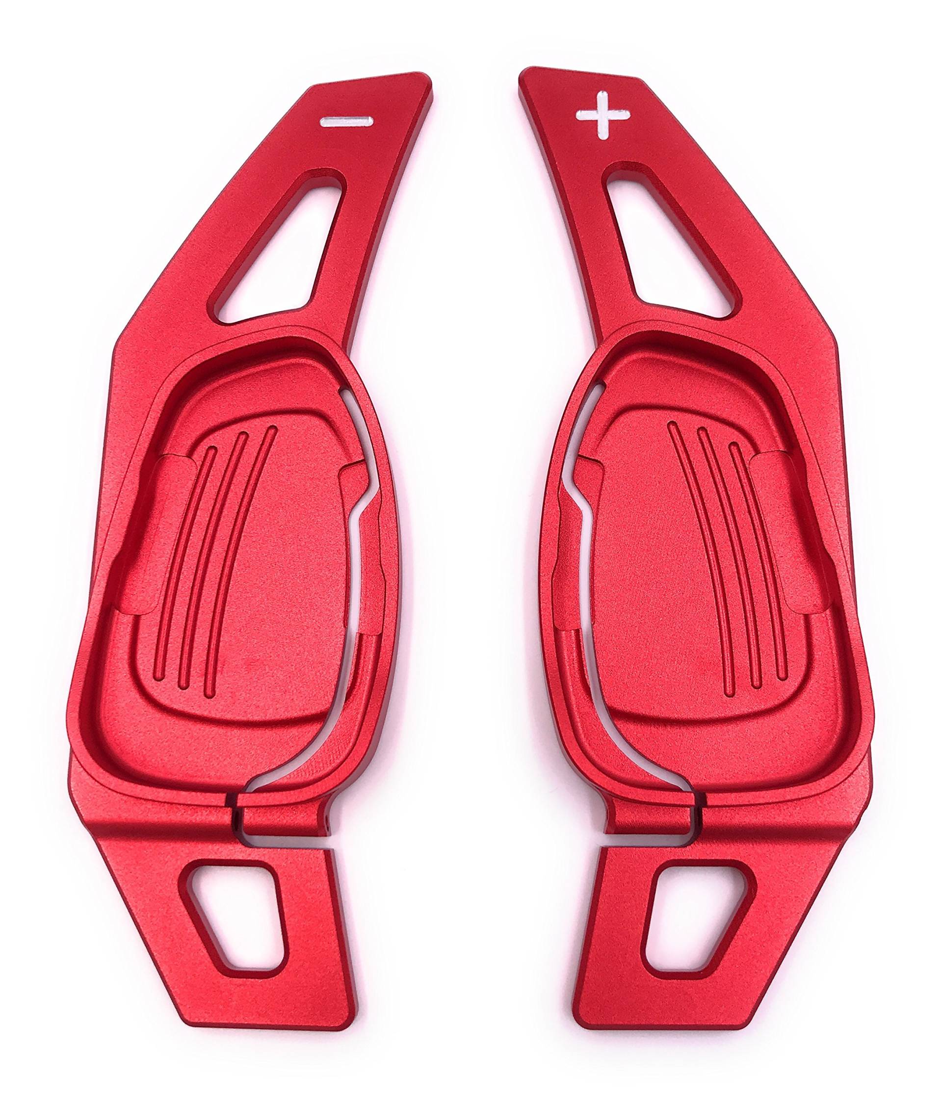 H-Customs S-Tronic Schaltwippen Shift Paddle Verlängerung kompatibel mit RS A5 S3 S5 S6 SQ5 RS3 RS6 RS7 2015-2017 Rot von H-Customs