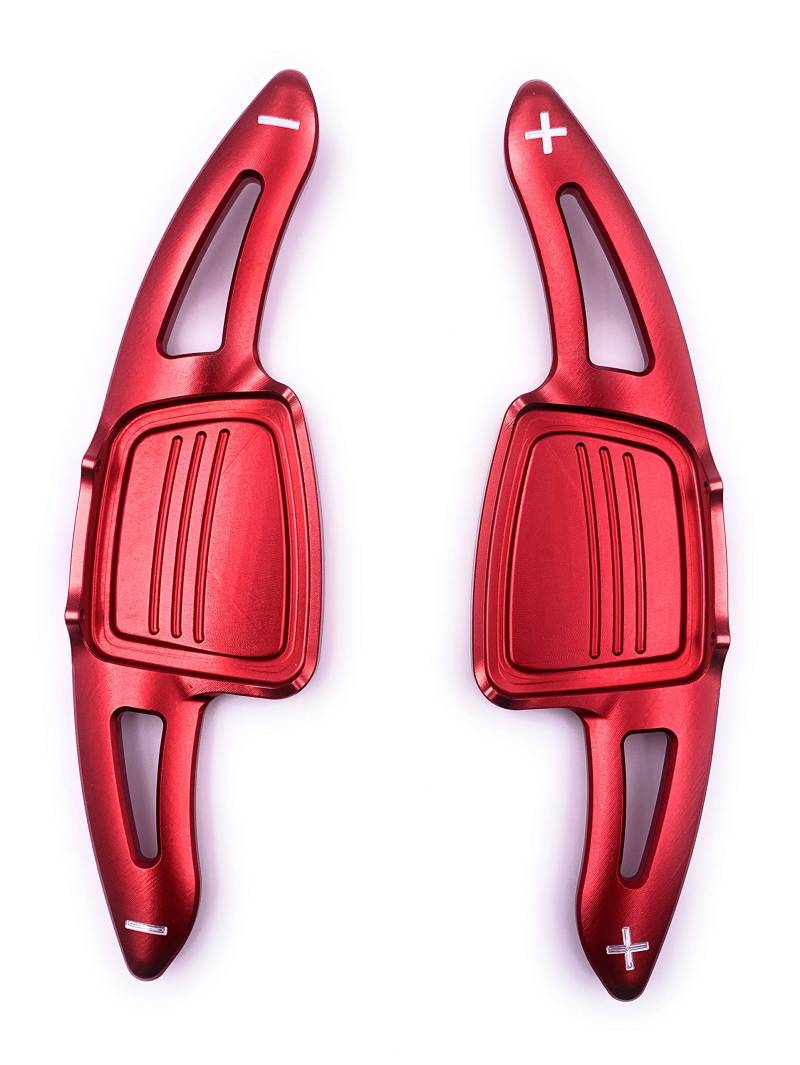 H-Customs Schaltwippen Shift Paddle Alu rot v2 Kompatibel mit 2015-2019 A4,A5,TT,TTS,Q7 von H-Customs