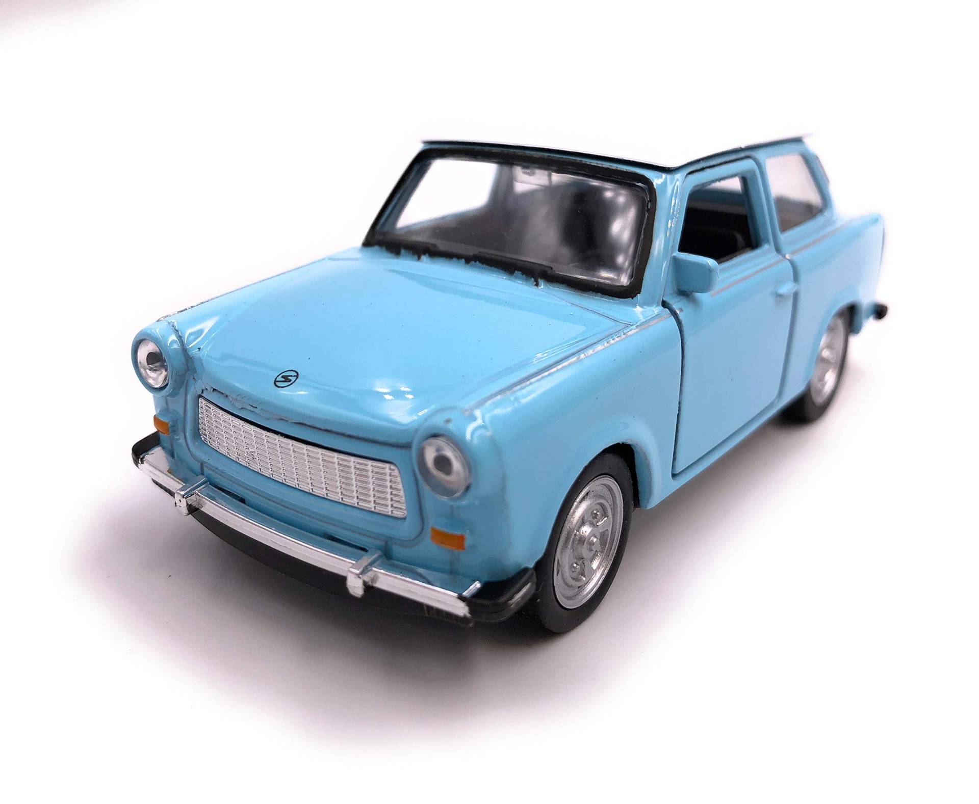 H-Customs Trabant Trabi Modellauto Auto Lizenzprodukt 1:34-1:39 Blau/weiß von H-Customs