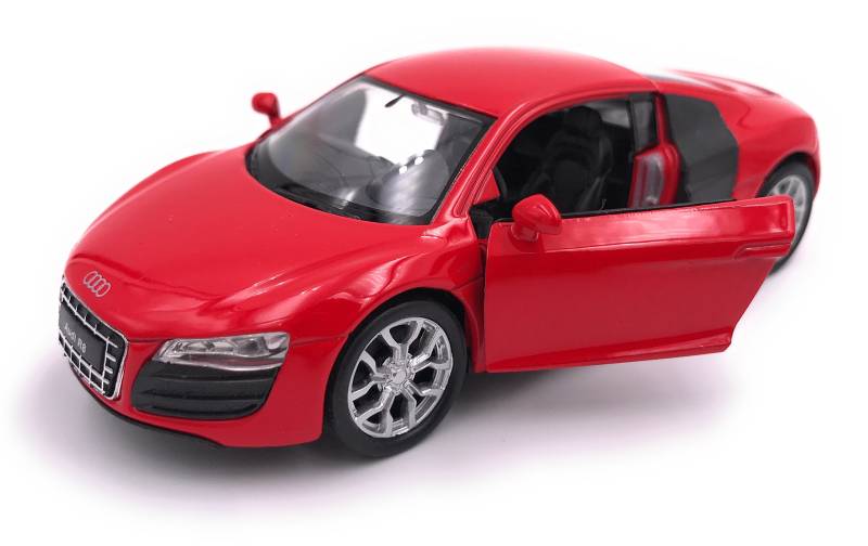 H-Customs R8 Sportwagen Modellauto Auto Lizenzprodukt 1:34 zufällige Farbauswahl von H-Customs